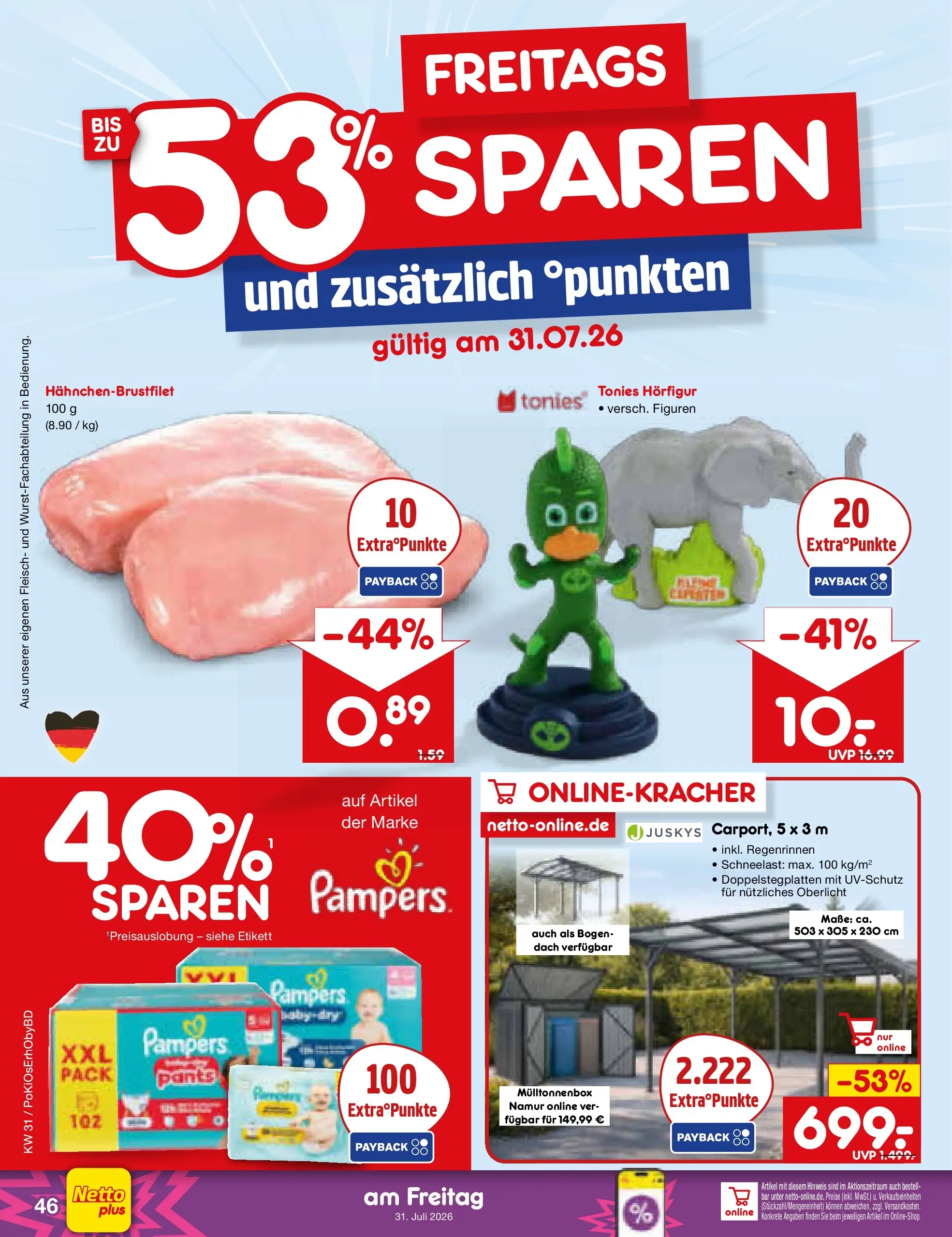 Netto Marken-Discount Prospekt Ergolding (ab 27.07.2026) ยป Angebote | Seite: 65 | Produkte: Pampers, Fleisch Netto Marken-Discount Prospekt Ergolding (ab 27.07.2026) ยป Angebote | Seite: 65 | Produkte: Pampers, Fleisch
