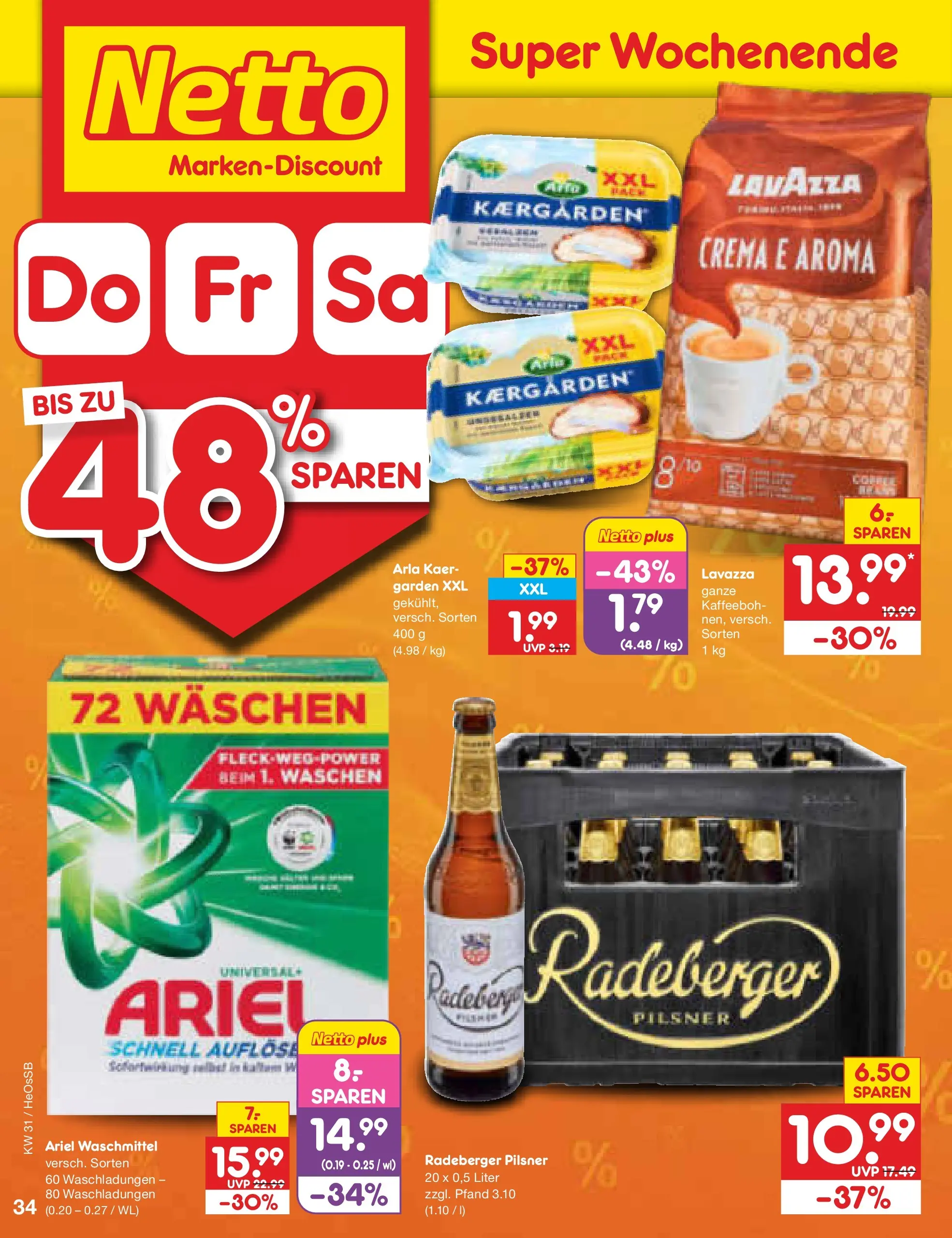 Netto Marken-Discount Prospekt Rostock (ab 27.07.2026) ยป Angebote | Seite: 49 | Produkte: Lavazza, Ariel, Waschmittel, Radeberger pilsner Netto Marken-Discount Prospekt Rostock (ab 27.07.2026) ยป Angebote | Seite: 49 | Produkte: Lavazza, Ariel, Waschmittel, Radeberger pilsner