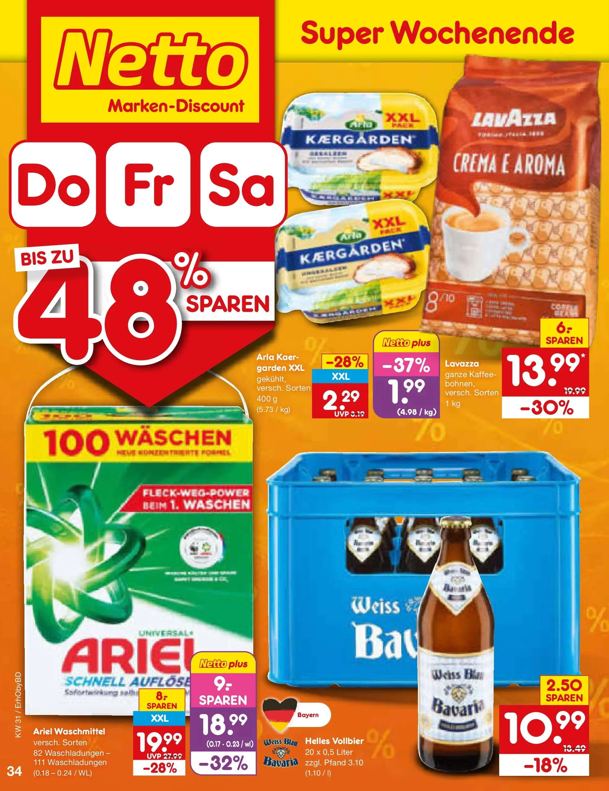 Netto Marken-Discount Prospekt Ergolding (ab 27.07.2026) ยป Angebote | Seite: 51 | Produkte: Lavazza, Ariel, Kaffee, Waschmittel Netto Marken-Discount Prospekt Ergolding (ab 27.07.2026) ยป Angebote | Seite: 51 | Produkte: Lavazza, Ariel, Kaffee, Waschmittel