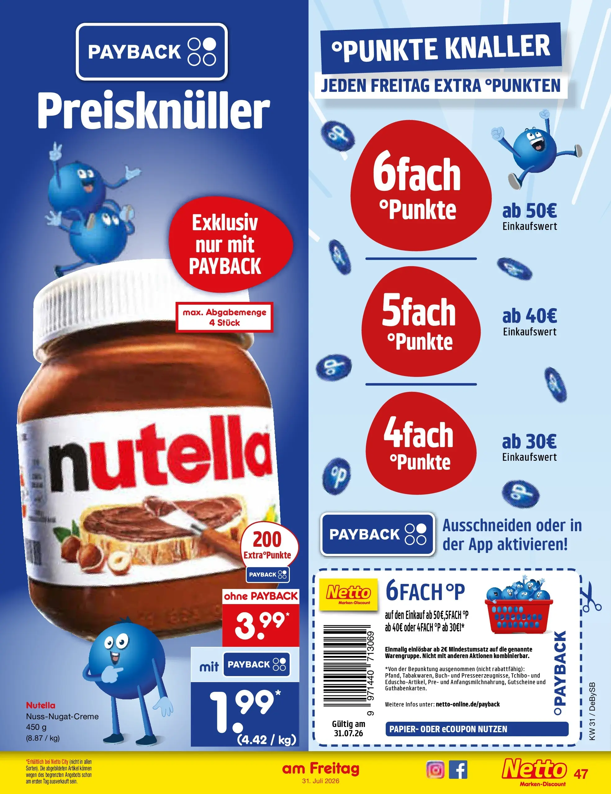 Netto Marken-Discount Prospekt Stuttgart (ab 27.07.2026) ยป Angebote | Seite: 66 | Produkte: Nutella Netto Marken-Discount Prospekt Stuttgart (ab 27.07.2026) ยป Angebote | Seite: 66 | Produkte: Nutella