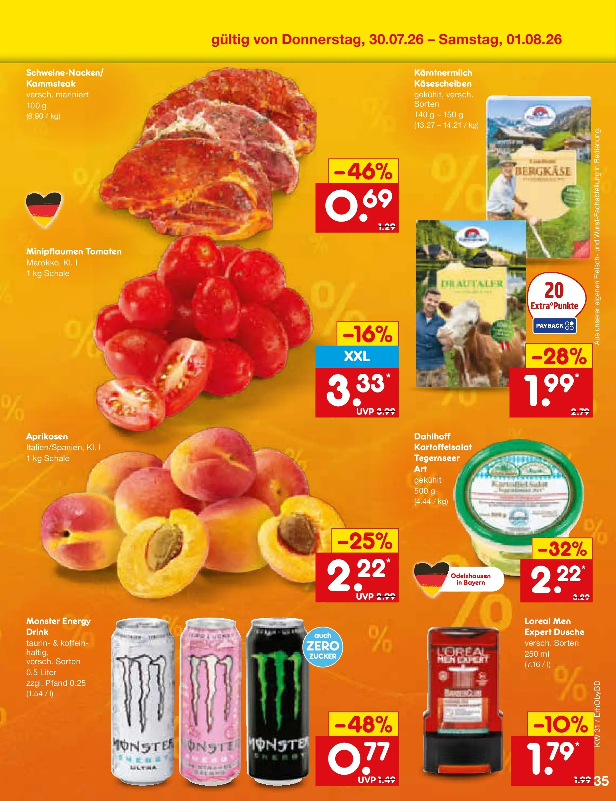 Netto Marken-Discount Prospekt Ergolding (ab 27.07.2026) ยป Angebote | Seite: 52 | Produkte: Tomaten, Monster, Zucker, Fleisch Netto Marken-Discount Prospekt Ergolding (ab 27.07.2026) ยป Angebote | Seite: 52 | Produkte: Tomaten, Monster, Zucker, Fleisch