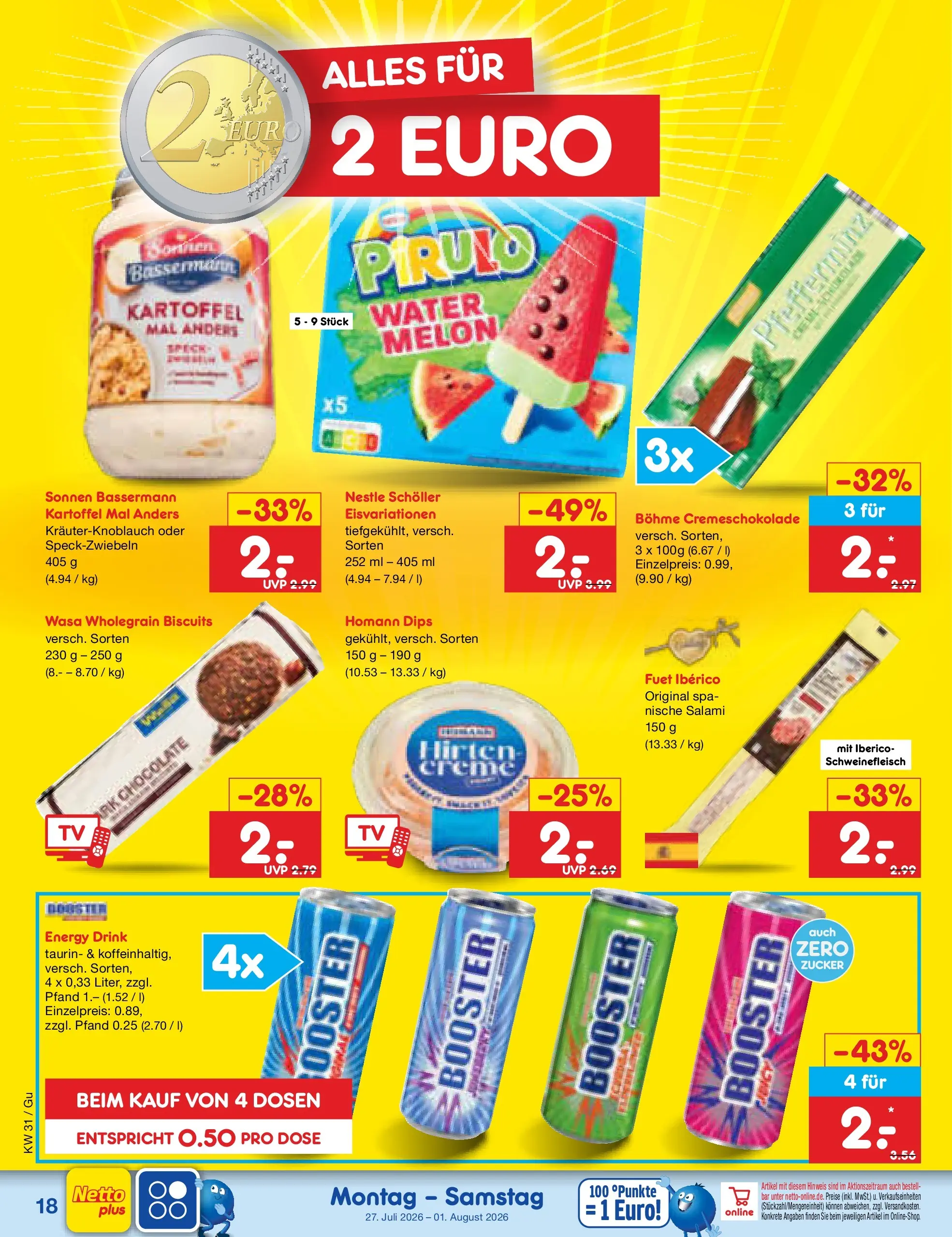 Netto Marken-Discount Prospekt Augustusburg (ab 27.07.2026) ยป Angebote | Seite: 28 | Produkte: Energy, Creme, Salami, Schweinefleisch Netto Marken-Discount Prospekt Augustusburg (ab 27.07.2026) ยป Angebote | Seite: 28 | Produkte: Energy, Creme, Salami, Schweinefleisch