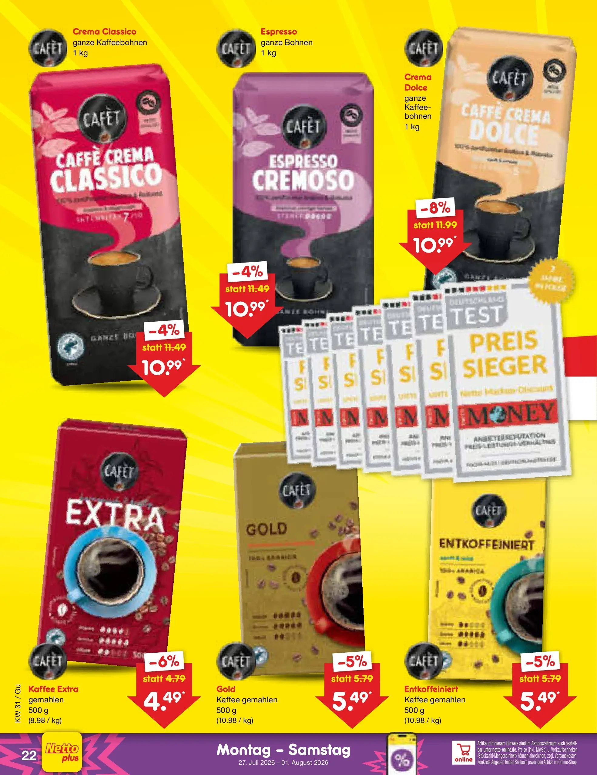 Netto Marken-Discount Prospekt Augustusburg (ab 27.07.2026) ยป Angebote | Seite: 34 | Produkte: Kaffee Netto Marken-Discount Prospekt Augustusburg (ab 27.07.2026) ยป Angebote | Seite: 34 | Produkte: Kaffee