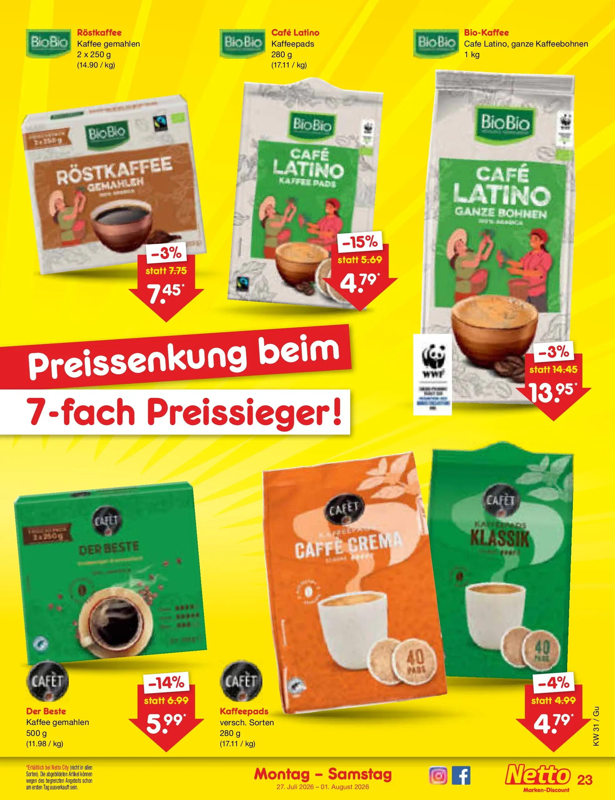 Netto Marken-Discount Prospekt Augustusburg (ab 27.07.2026) ยป Angebote | Seite: 35 | Produkte: Kaffeepads, Kaffee Netto Marken-Discount Prospekt Augustusburg (ab 27.07.2026) ยป Angebote | Seite: 35 | Produkte: Kaffeepads, Kaffee