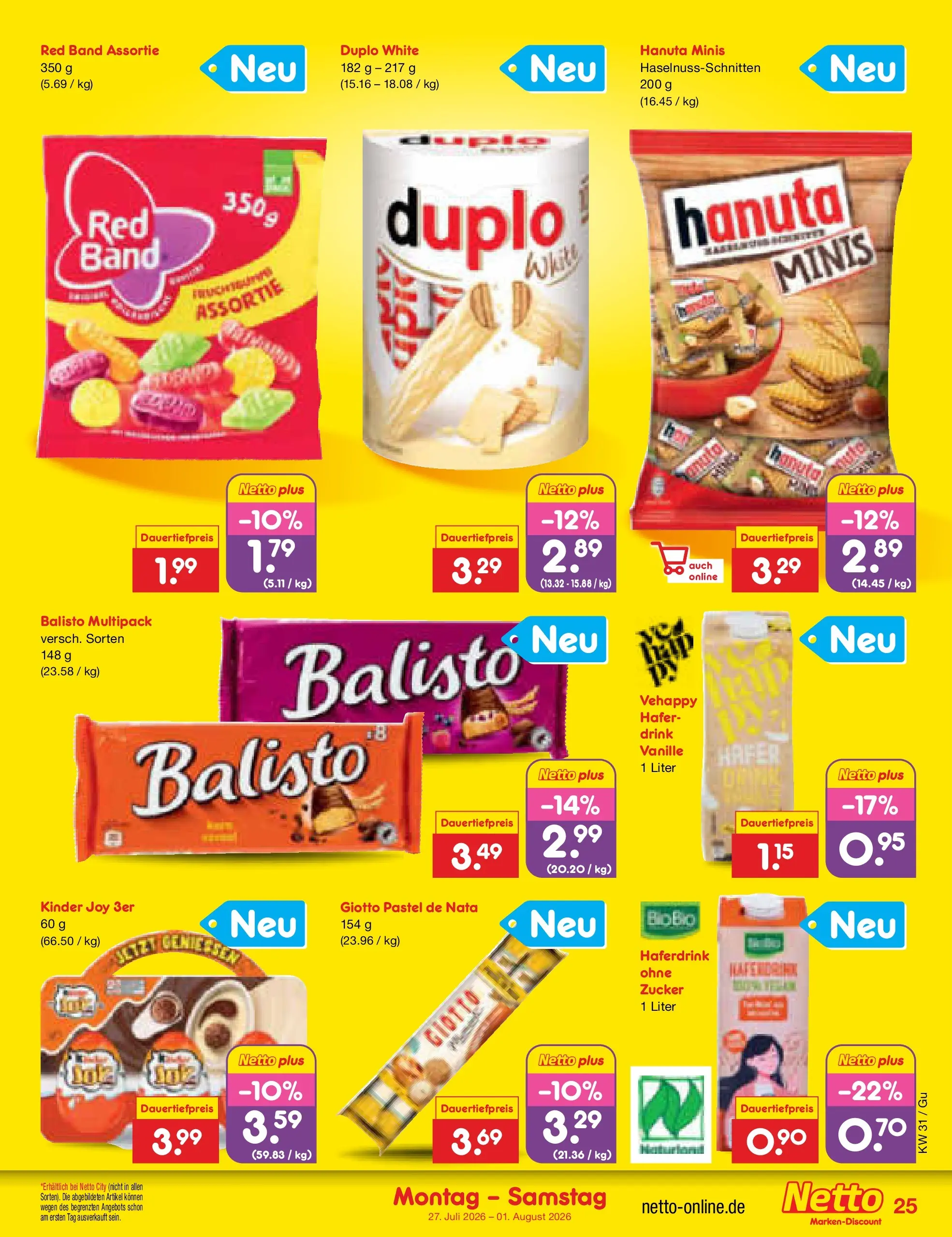 Netto Marken-Discount Prospekt Augustusburg (ab 27.07.2026) ยป Angebote | Seite: 39 | Produkte: Kinder joy, Haferdrink, Zucker Netto Marken-Discount Prospekt Augustusburg (ab 27.07.2026) ยป Angebote | Seite: 39 | Produkte: Kinder joy, Haferdrink, Zucker