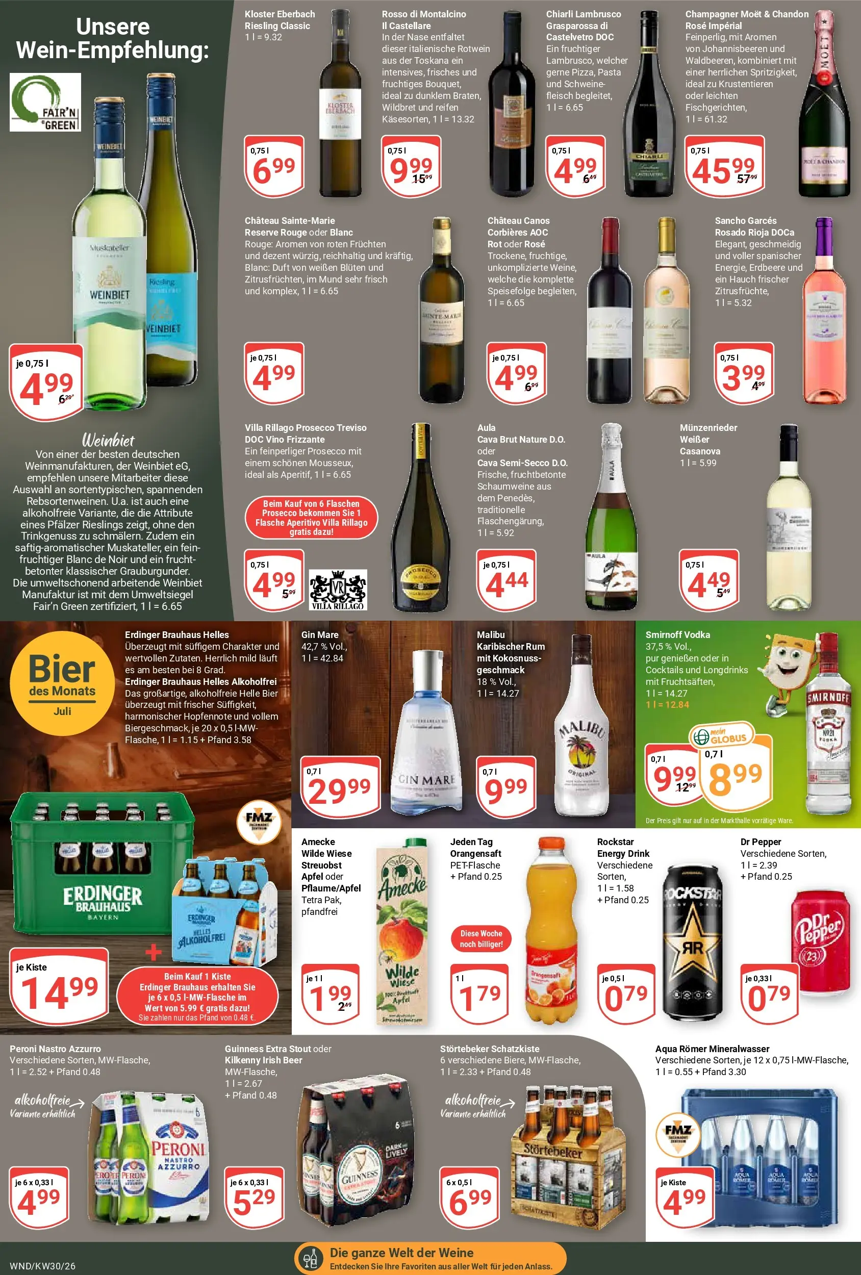 Globus Prospekt St. Wendel (ab 20.07.2026) » Angebote online | Seite: 15 | Produkte: Äpfel, Rouge, Prosecco, Pasta