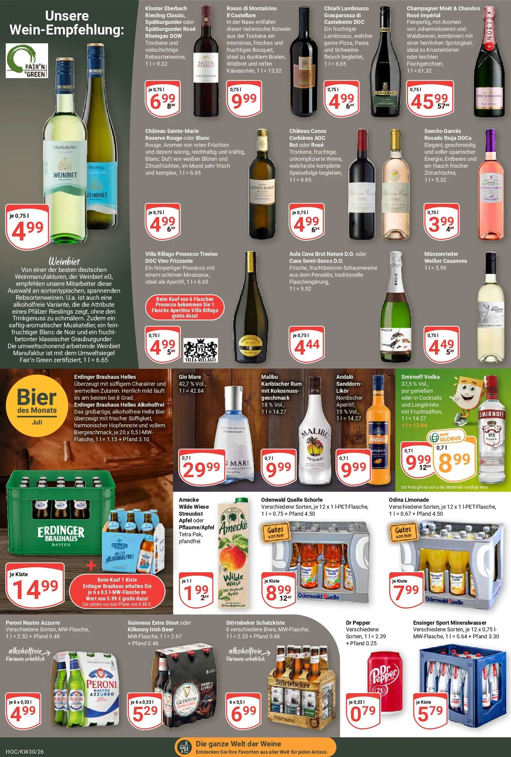 Globus Prospekt Hockenheim (ab 20.07.2026) » Angebote online | Seite: 18 | Produkte: Likör, Äpfel, Limonade, Rouge