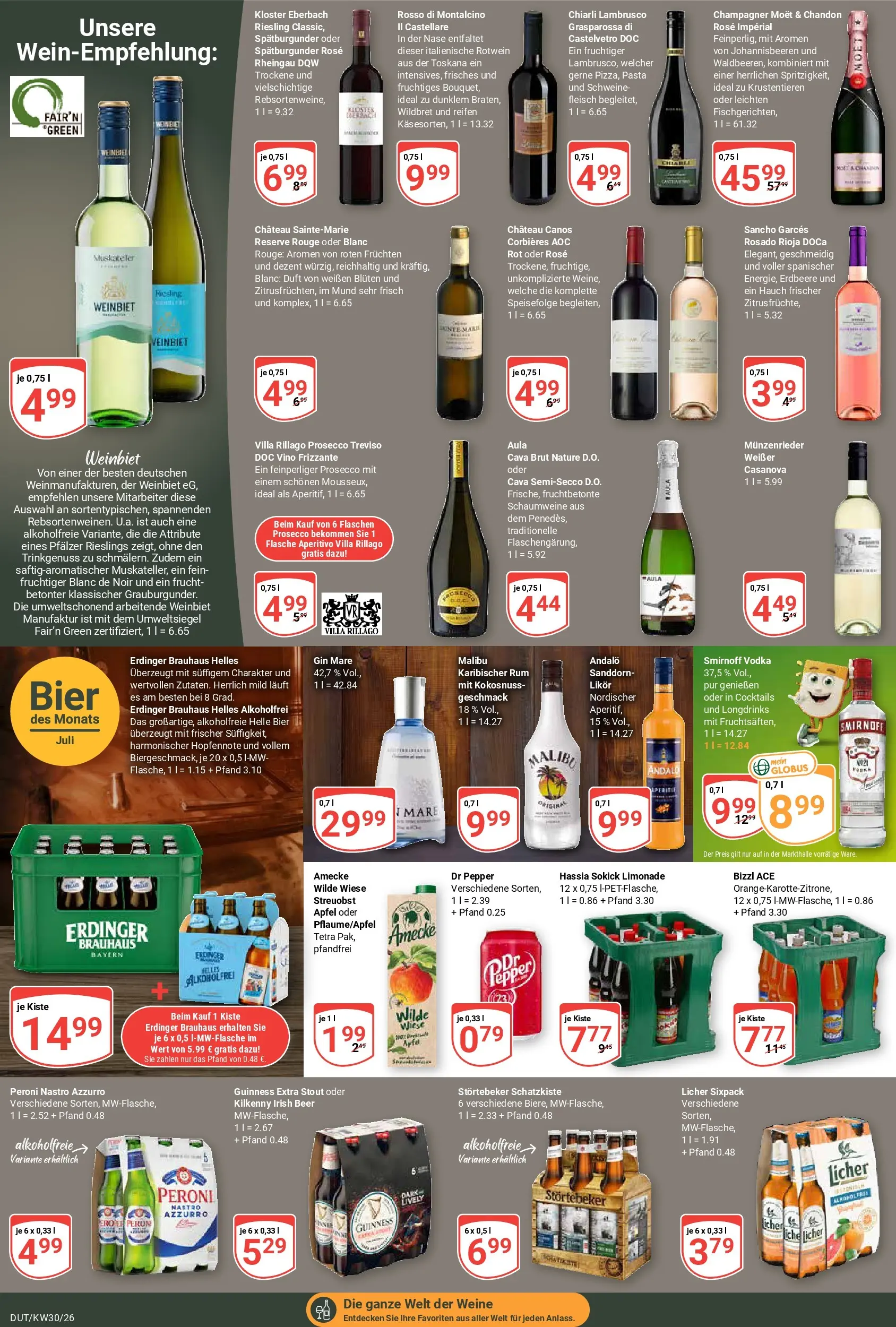 Globus Prospekt Wetzlar-Dutenhofen (ab 20.07.2026) » Angebote online | Seite: 13 | Produkte: Likör, Äpfel, Gin, Fleisch