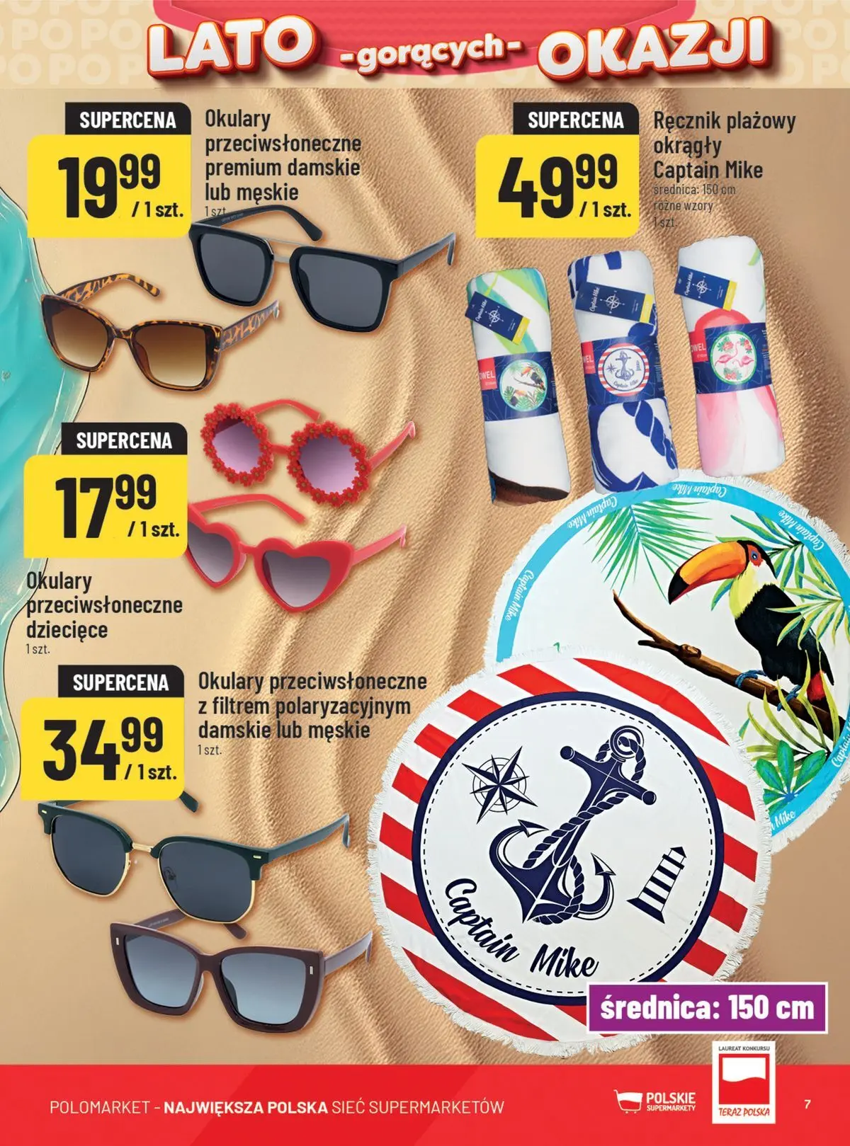 Nowa POLOmarket gazetka od jutra 22.07.2026 | Strona: 7 | Produkty: Okulary, Okulary przeciwsłoneczne
