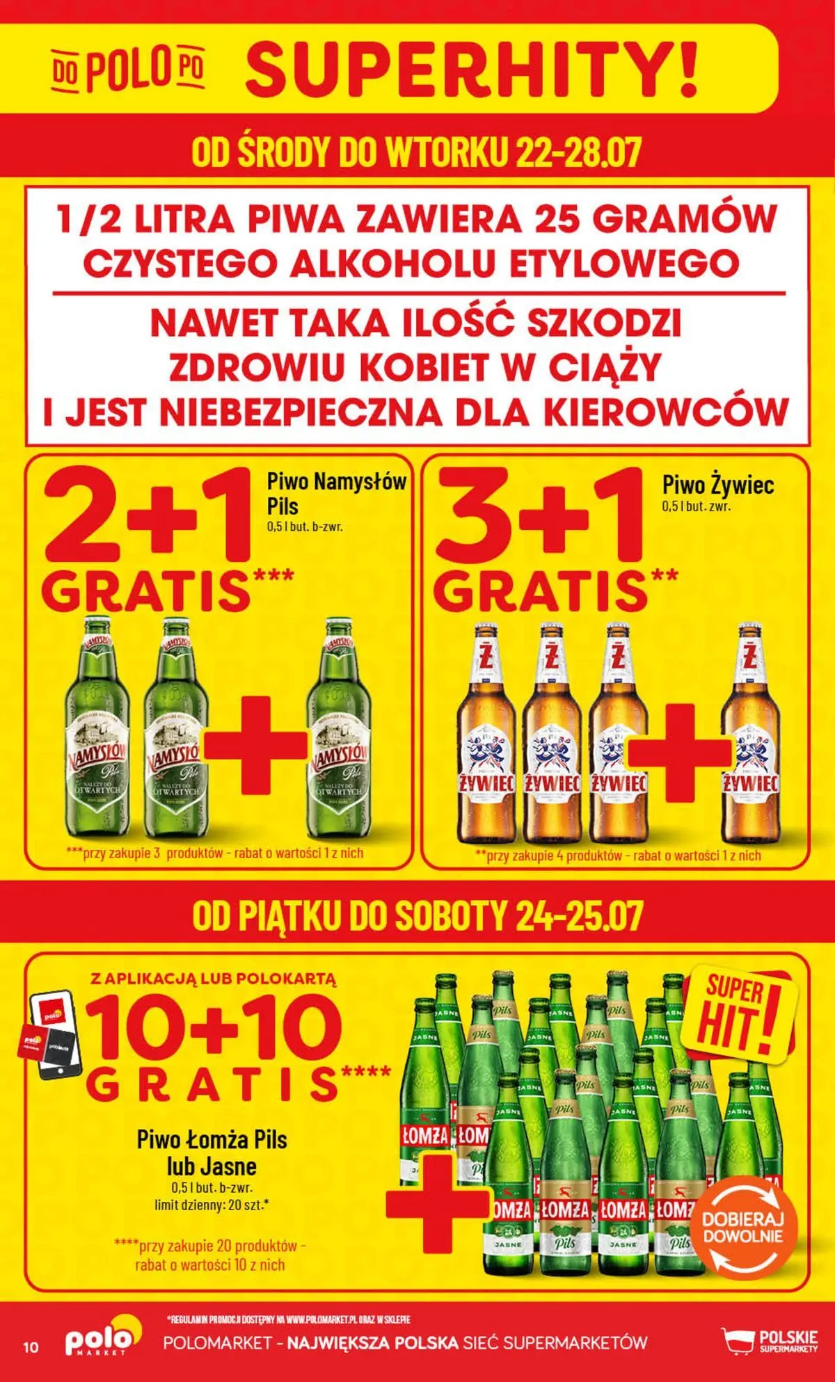 Nowa POLOmarket gazetka od jutra (22.07.2026) | Strona: 10 | Produkty: Piwo, Piwo Namysłów Nowa POLOmarket gazetka od jutra 22.07.2026 | Strona: 10 | Produkty: Piwo, Piwo Namysłów