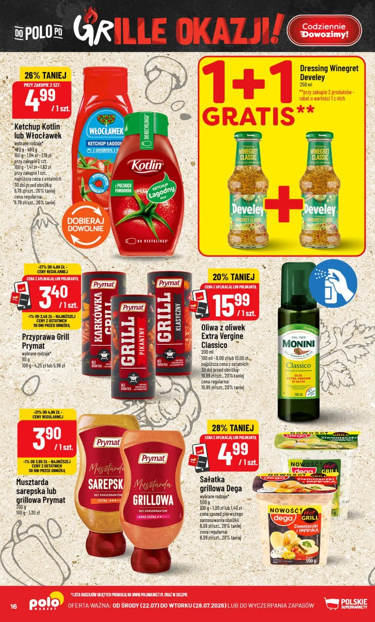 Nowa POLOmarket gazetka od jutra (22.07.2026) | Strona: 16 | Produkty: Karkówka, Ketchup, Papryka, Sałatka Nowa POLOmarket gazetka od jutra 22.07.2026 | Strona: 16 | Produkty: Karkówka, Ketchup, Papryka, Sałatka