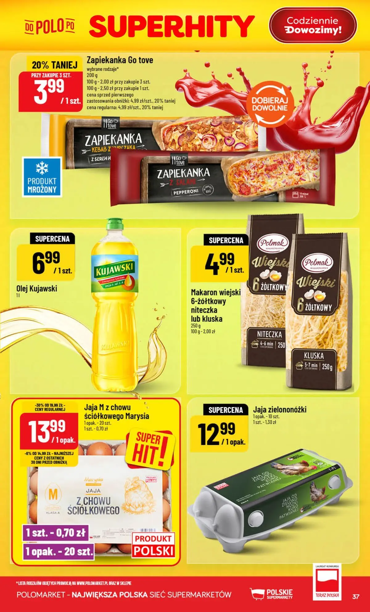 Nowa POLOmarket gazetka od jutra (22.07.2026) | Strona: 37 | Produkty: Kebab, Olej, Makaron, Jaja Nowa POLOmarket gazetka od jutra 22.07.2026 | Strona: 37 | Produkty: Kebab, Olej, Makaron, Jaja