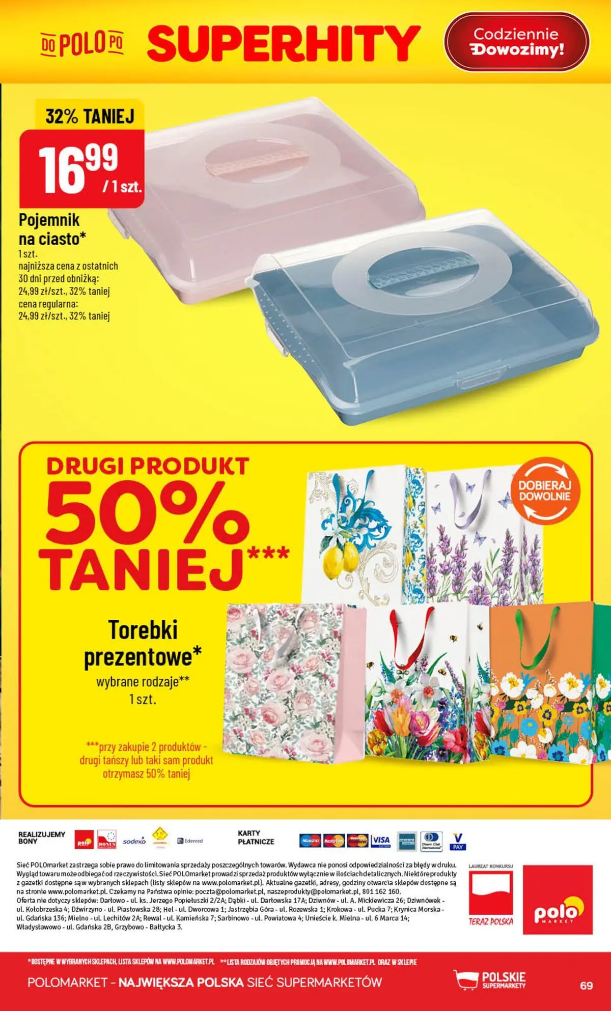 Nowa POLOmarket gazetka od jutra (22.07.2026) | Strona: 69 | Produkty: Torebki Nowa POLOmarket gazetka od jutra 22.07.2026 | Strona: 69 | Produkty: Torebki