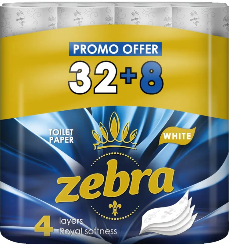 ZEBRA Тоалетна хартия четирипластова