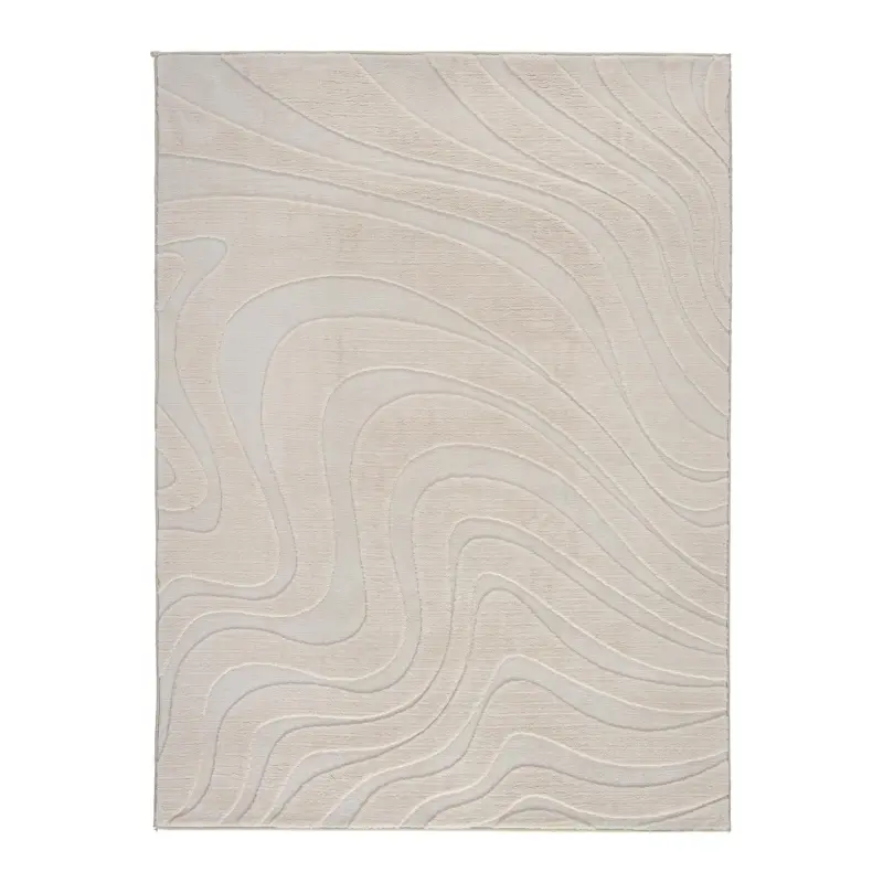 Kunstfell New Wave 3 in Beige ca. 160x230cm
