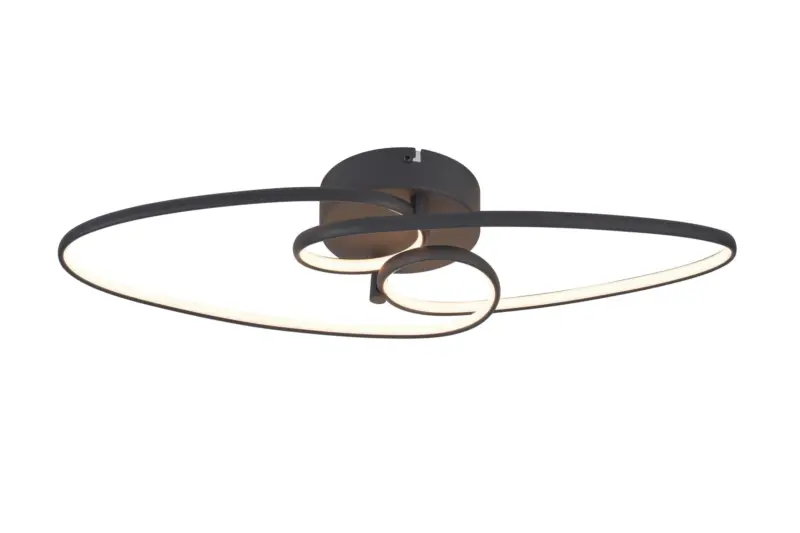 LED-Deckenleuchte Ellu Schwarz max. 24 Watt Deckenlampe
