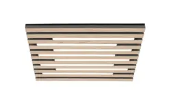 LED-Deckenleuchte Ruko Schwarz/Eichefarben max. 24 W Deckenlampe
