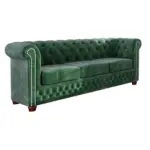 XXXLutz Lauterach - Ihr M&ouml;belhaus bei Bregenz Chesterfield-Sofa 3-sitzer Lauren Flasche gr&uuml;n Samt