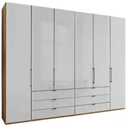 Dreht&uuml;renschrank in Wei&szlig;, Eiche Bianco
