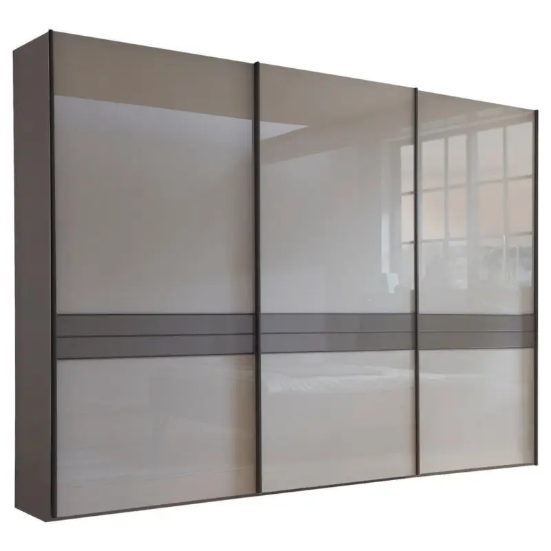 Schwebet&uuml;renschrank in Braun, Grau