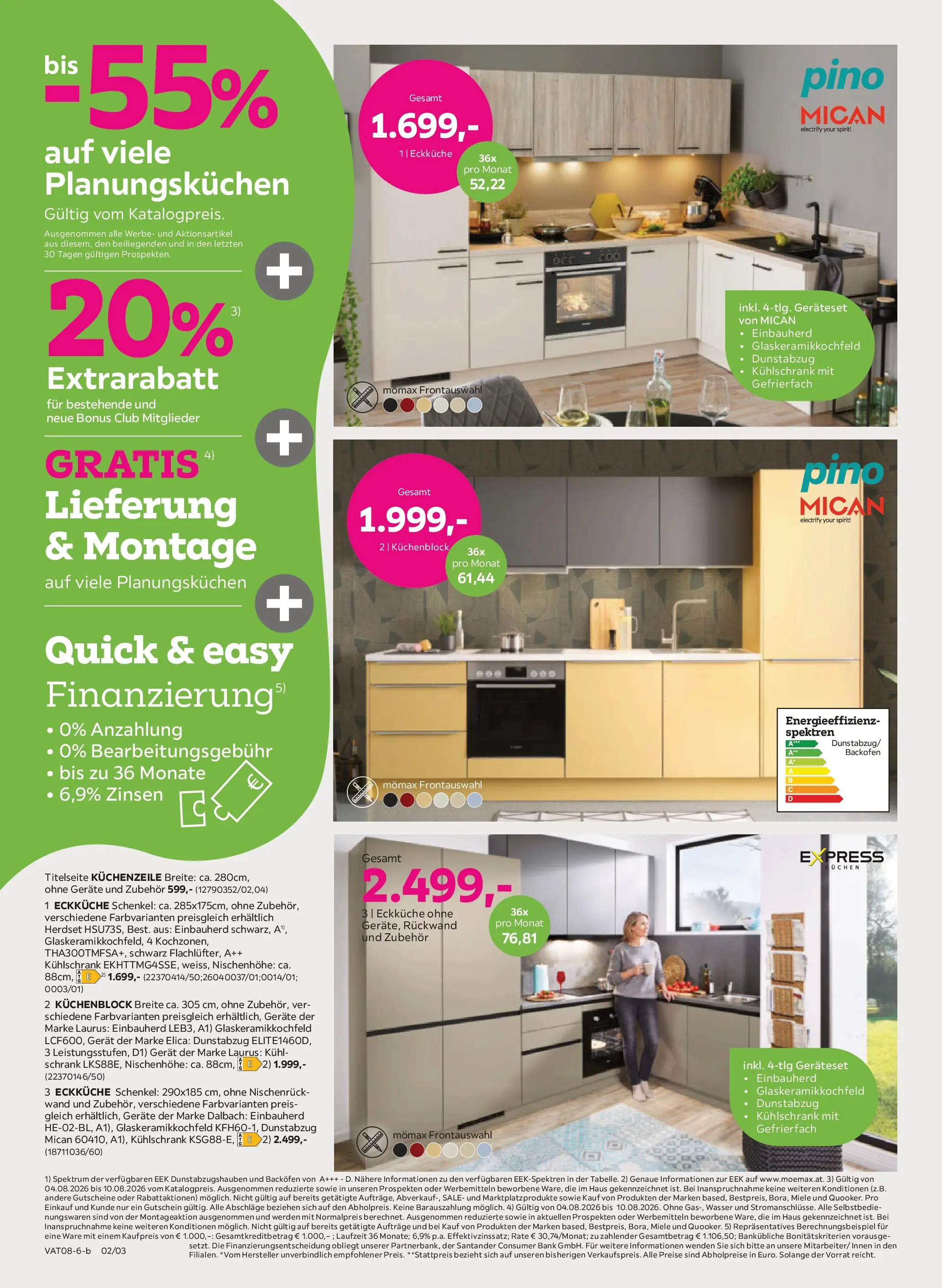 Mömax Ansfelden, Bruck An Der Mur, Villach von 04.08.2026 - Aktuelle Angebote | Seite: 2 | Produkte: Wasser, Kühlschrank, Schrank, Küchenzeile