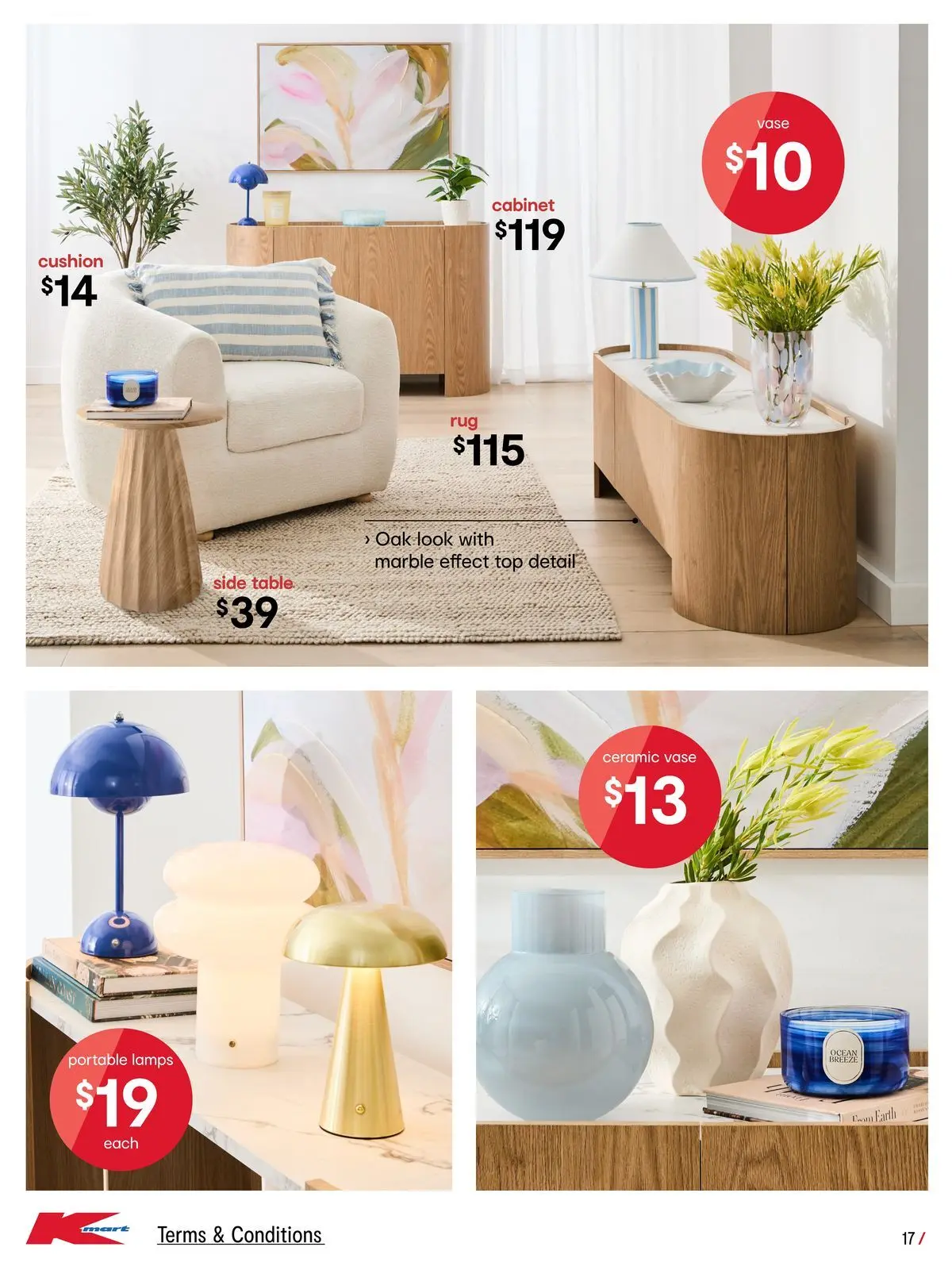 ﻿Kmart catalogue valid from 23/07/2026 > Online Australia | Page: 17 | Products: Cabinet, Cushion, Vase, Portable