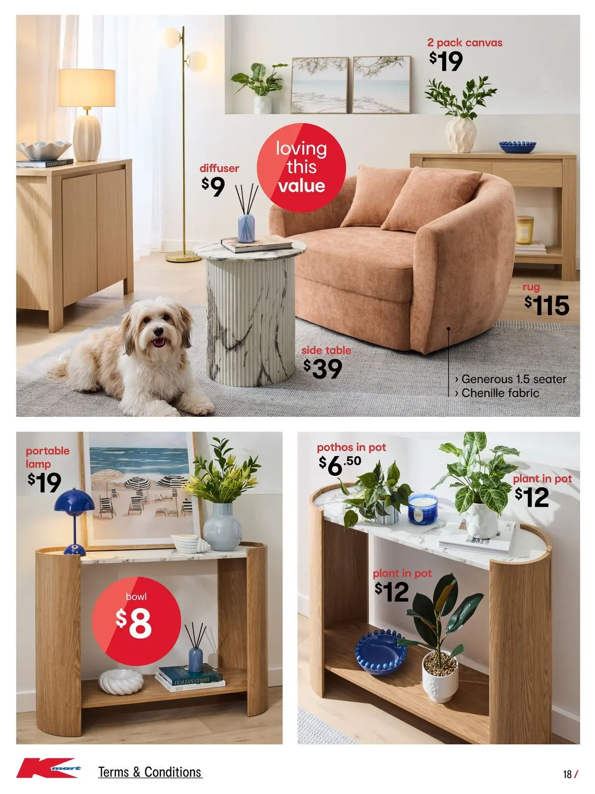 ﻿Kmart catalogue valid from 23/07/2026 > Online Australia | Page: 18 | Products: Table, Lamp, Pot, Plant