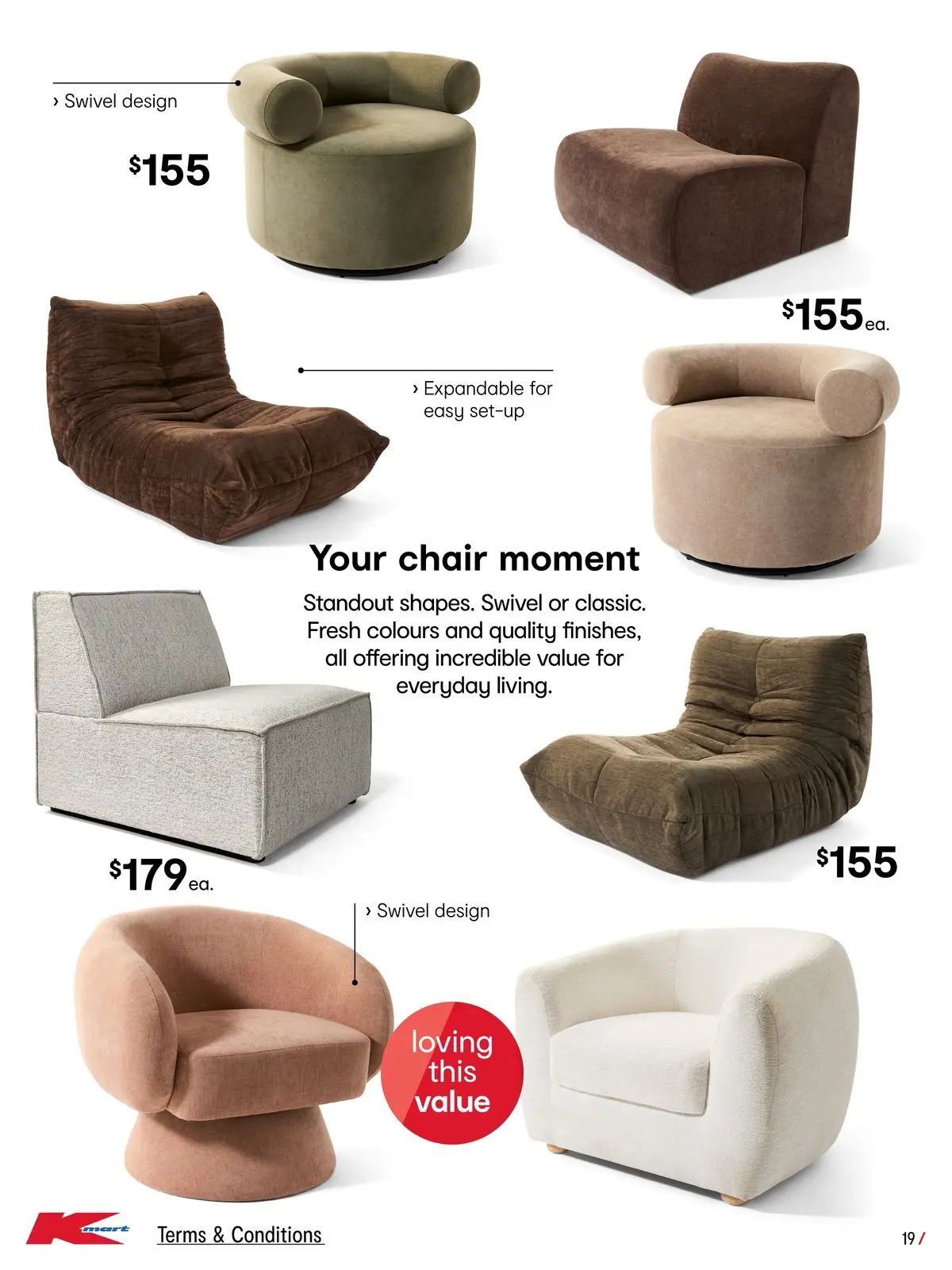 ﻿Kmart catalogue valid from 23/07/2026 > Online Australia | Page: 19 | Products: Chair