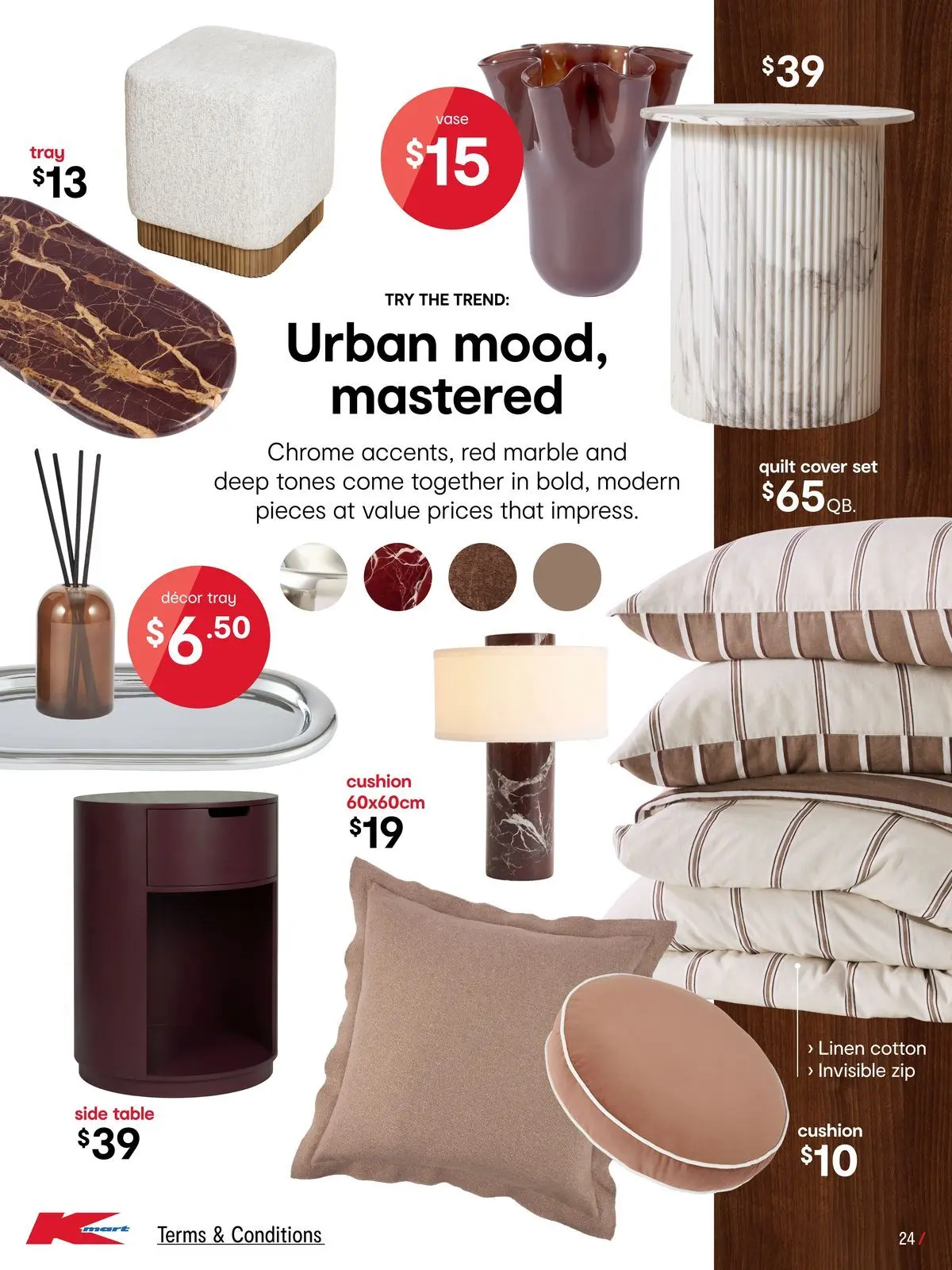 ﻿Kmart catalogue valid from 23/07/2026 > Online Australia | Page: 24 | Products: Table, Cushion, Decor, Vase