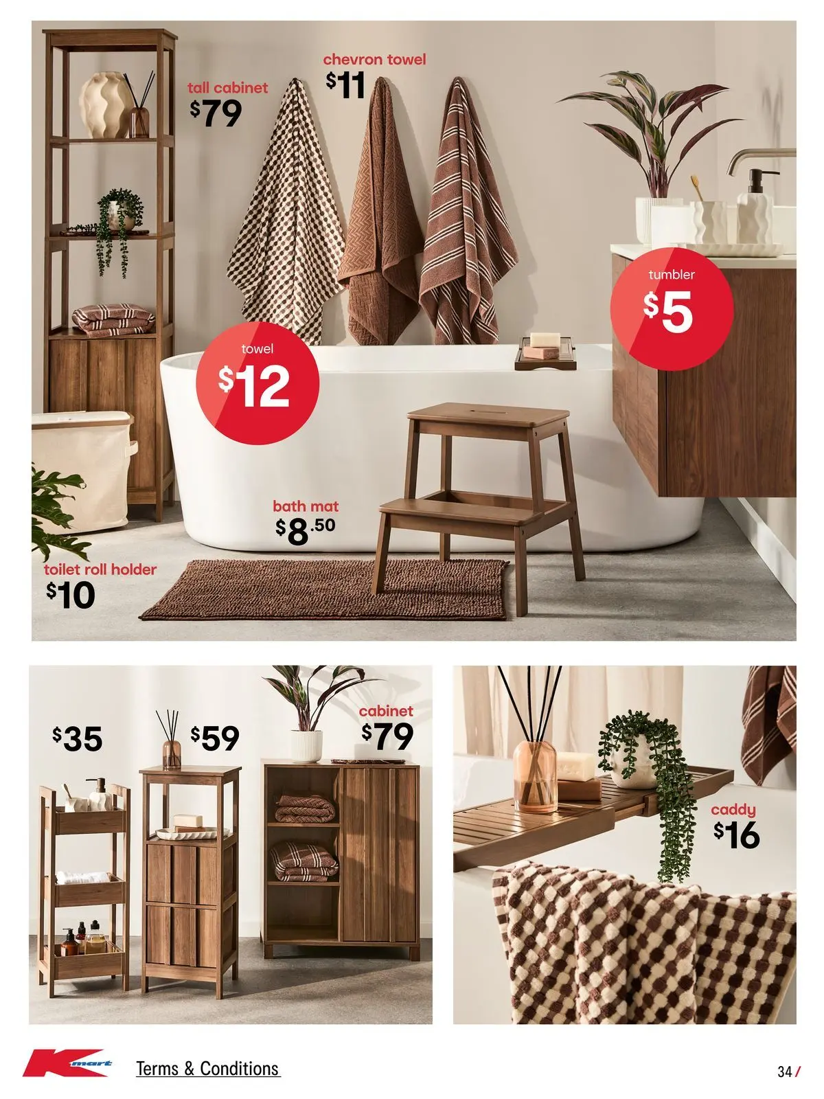 ﻿Kmart catalogue valid from 23/07/2026 > Online Australia | Page: 34 | Products: Cabinet, Toilet, Bath, Caddy