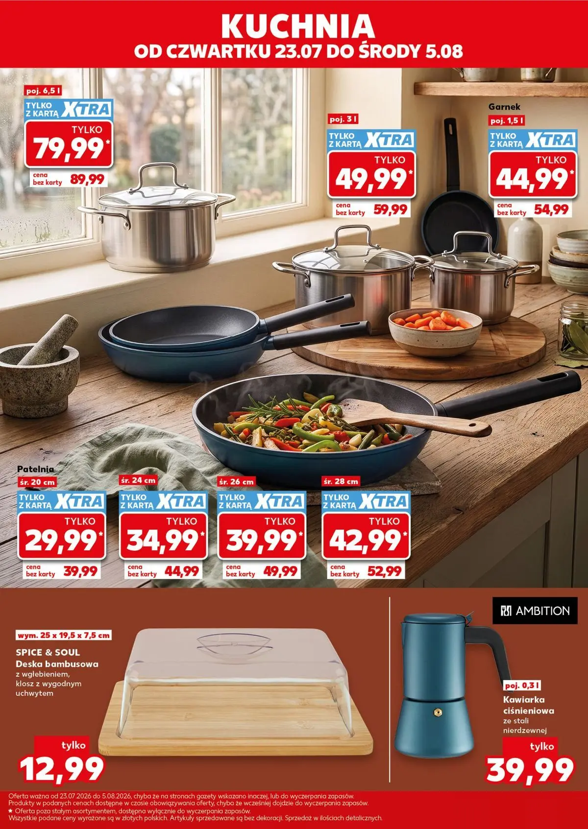Kaufland gazetka - Złap Okazje od 23.07.2026 - od jutra PDF | Strona: 5 | Produkty: Karta, Garnek, Kawiarka, Patelnia