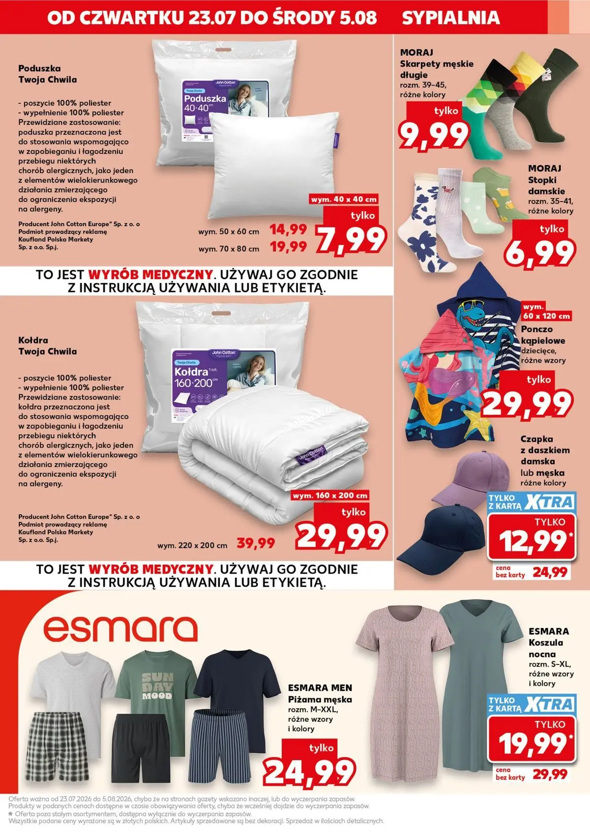 Kaufland gazetka - Złap Okazje od 23.07.2026 - od jutra PDF | Strona: 13 | Produkty: Koszula, Skarpety, Piżama, Czapka
