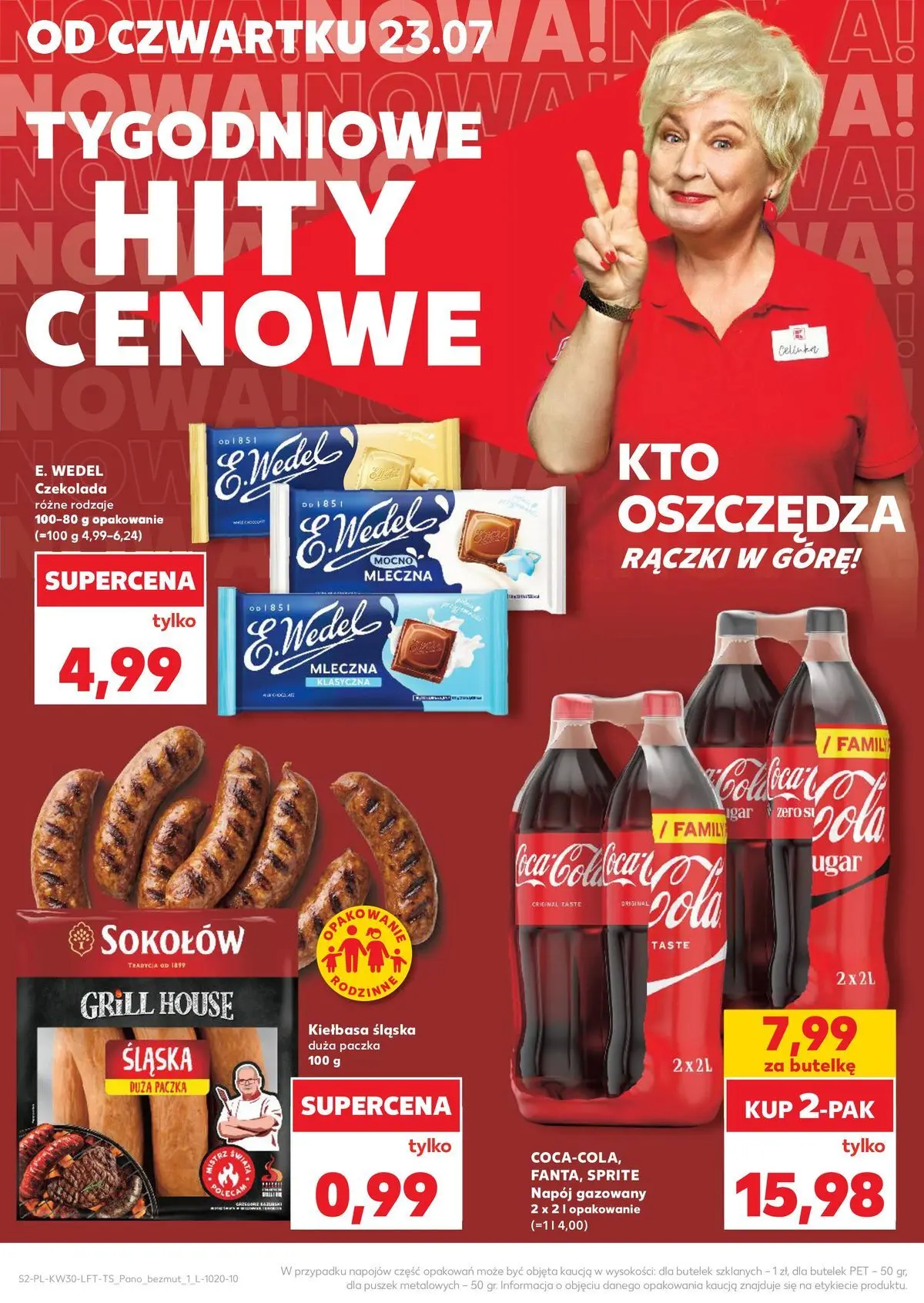 Kaufland gazetka od 23.07.2026 - od jutra PDF | Strona: 2 | Produkty: Kiełbasa, Grill, Sprite, Czekolada
