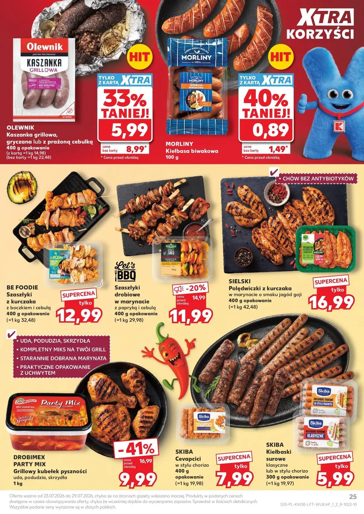 Kaufland gazetka od 23.07.2026 - od jutra PDF | Strona: 25 | Produkty: Karta, Grill, Kiełbaski, Papryka