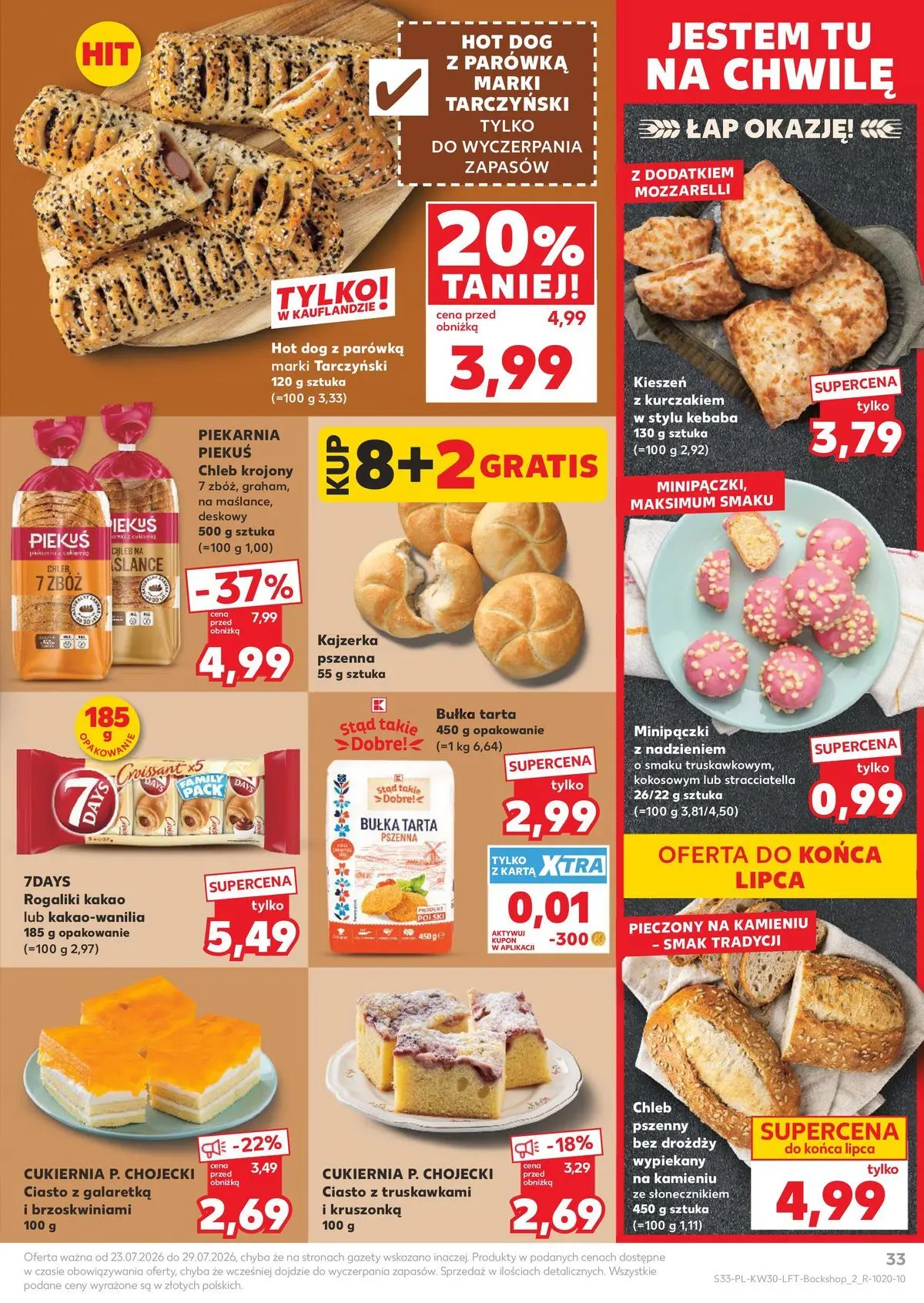 Kaufland gazetka od 23.07.2026 - od jutra PDF | Strona: 33 | Produkty: Galaretka, Kebab, Bułka, Chleb