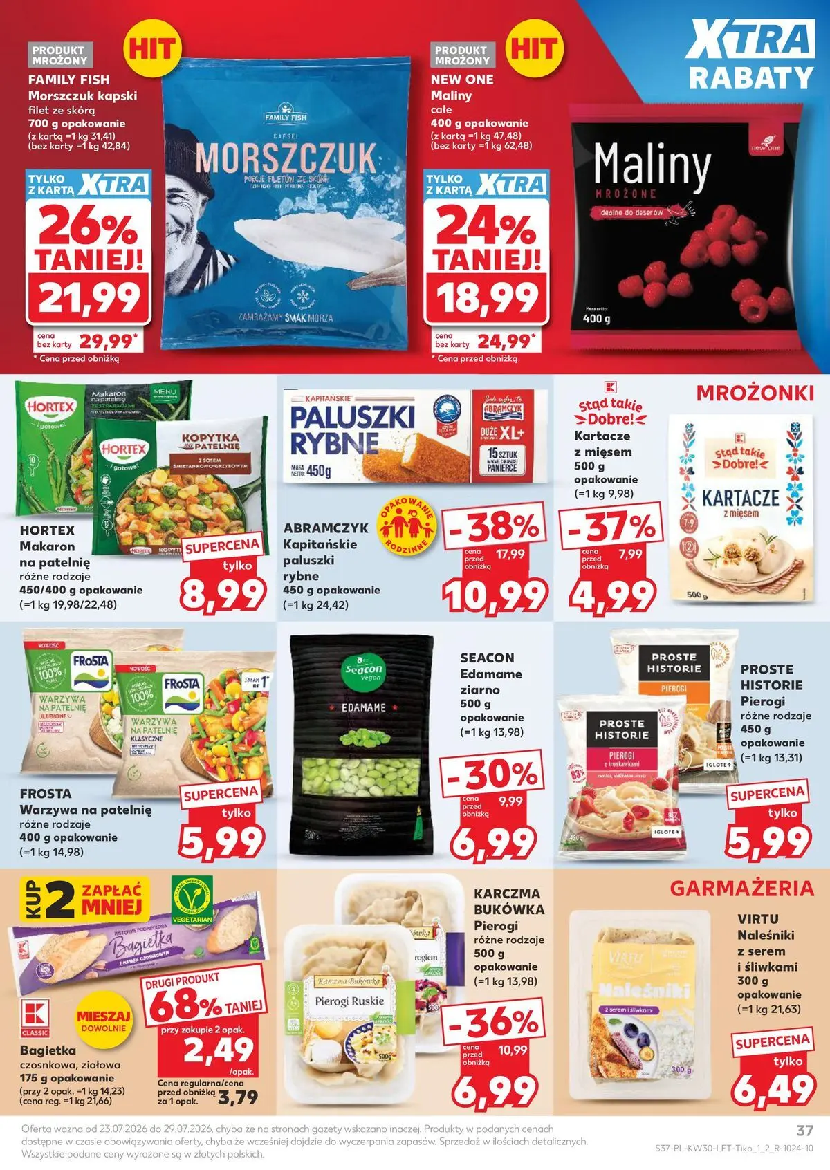 Kaufland gazetka od 23.07.2026 - od jutra PDF | Strona: 37 | Produkty: Pierogi, Paluszki, Makaron, Naleśniki