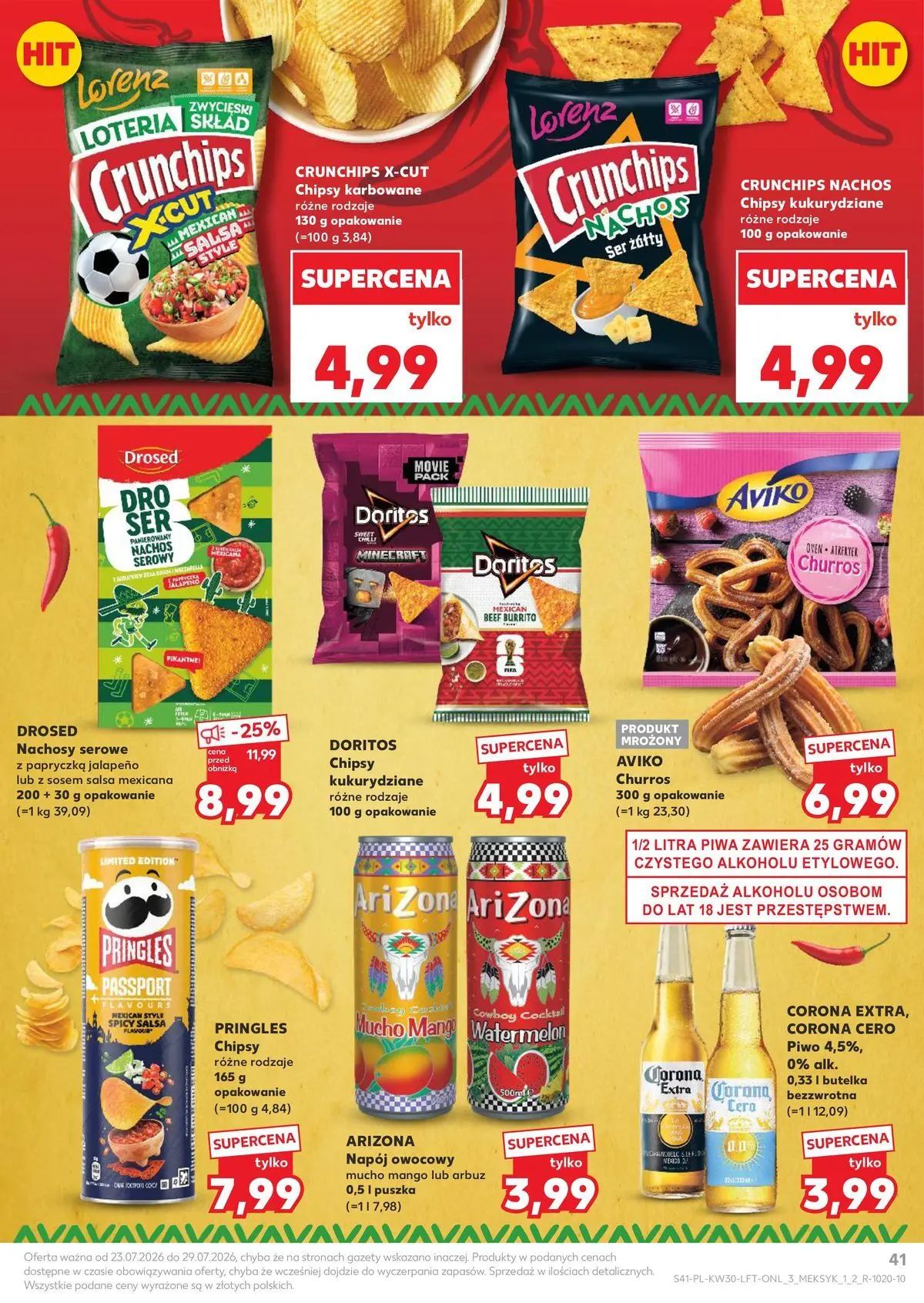 Kaufland gazetka od 23.07.2026 - od jutra PDF | Strona: 41 | Produkty: Arbuz, Chipsy kukurydziane, Chipsy, Piwo