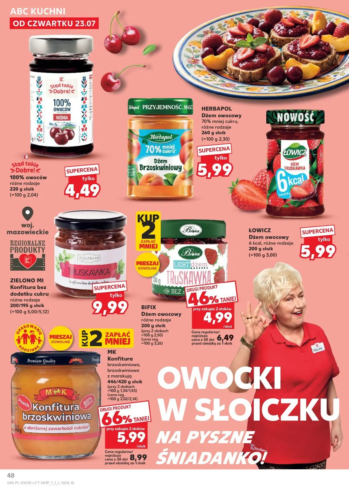 Kaufland gazetka od 23.07.2026 - od jutra PDF | Strona: 48 | Produkty: Dżem