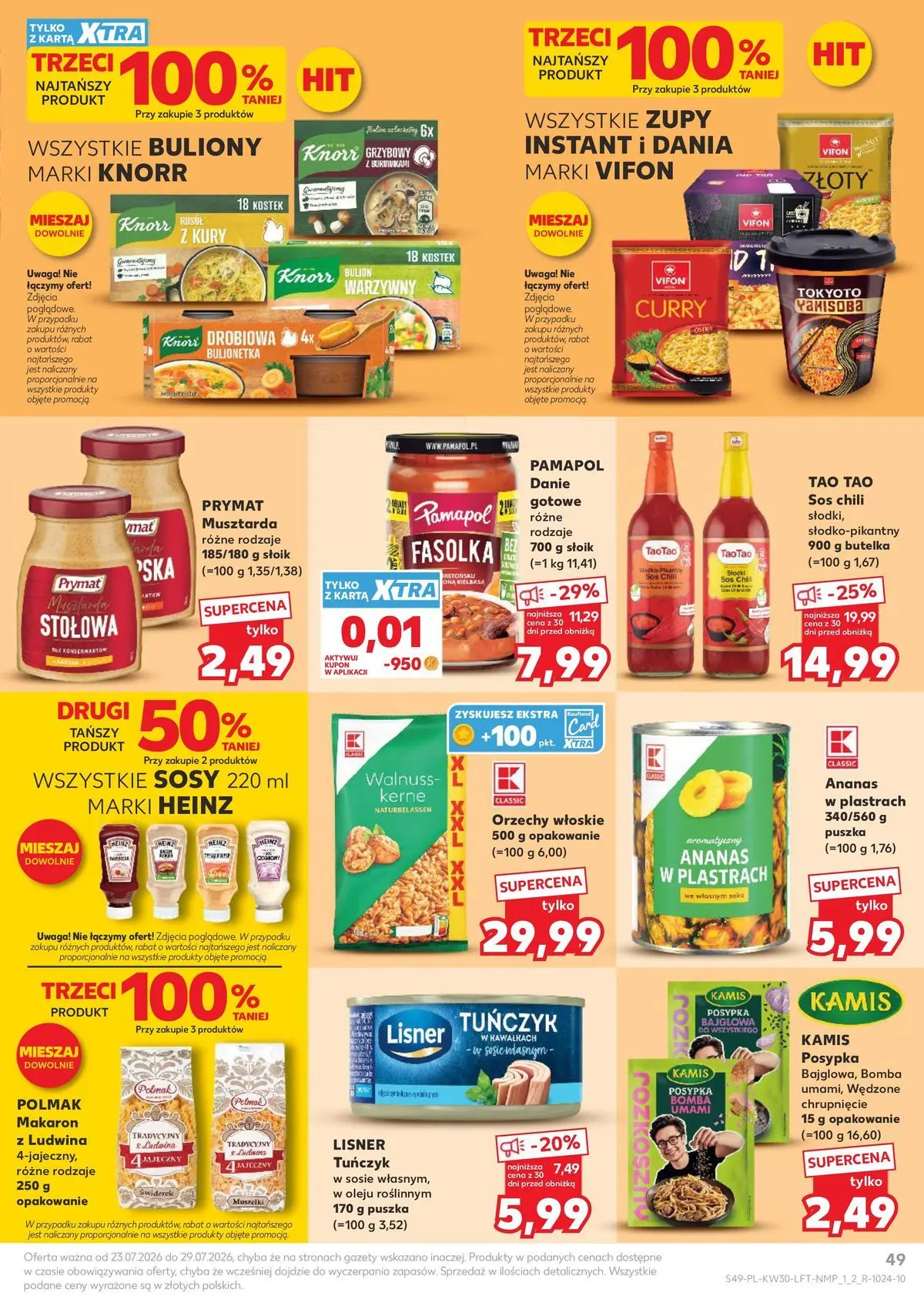 Kaufland gazetka od 23.07.2026 - od jutra PDF | Strona: 49 | Produkty: Kiełbasa, Chili, Karta, Sos