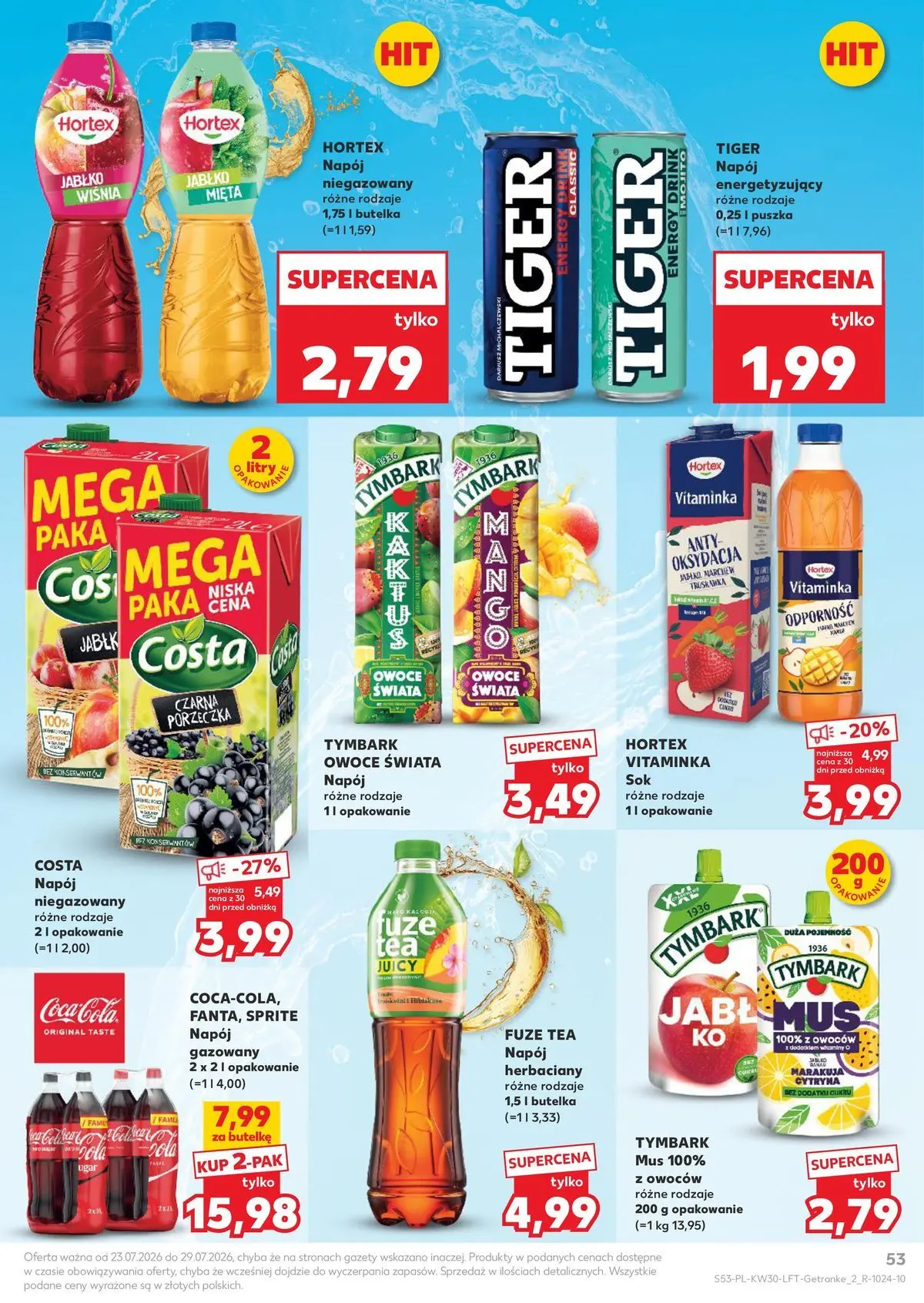 Kaufland gazetka od 23.07.2026 - od jutra PDF | Strona: 53 | Produkty: Cytryna, Porzeczka, Sok, Owoce