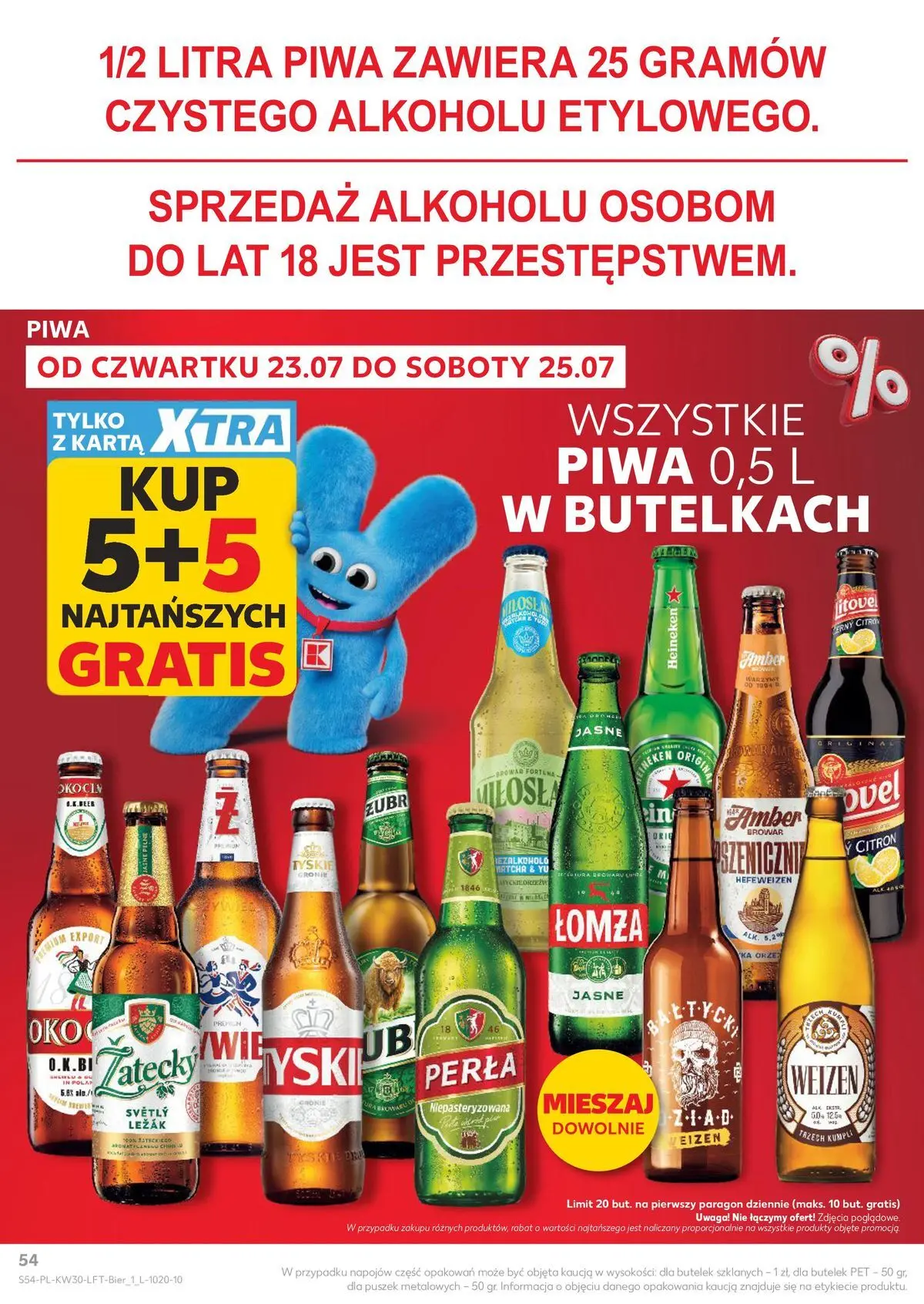 Kaufland gazetka od 23.07.2026 - od jutra PDF | Strona: 54 | Produkty: Karta, Leżak, Tyskie, Heineken