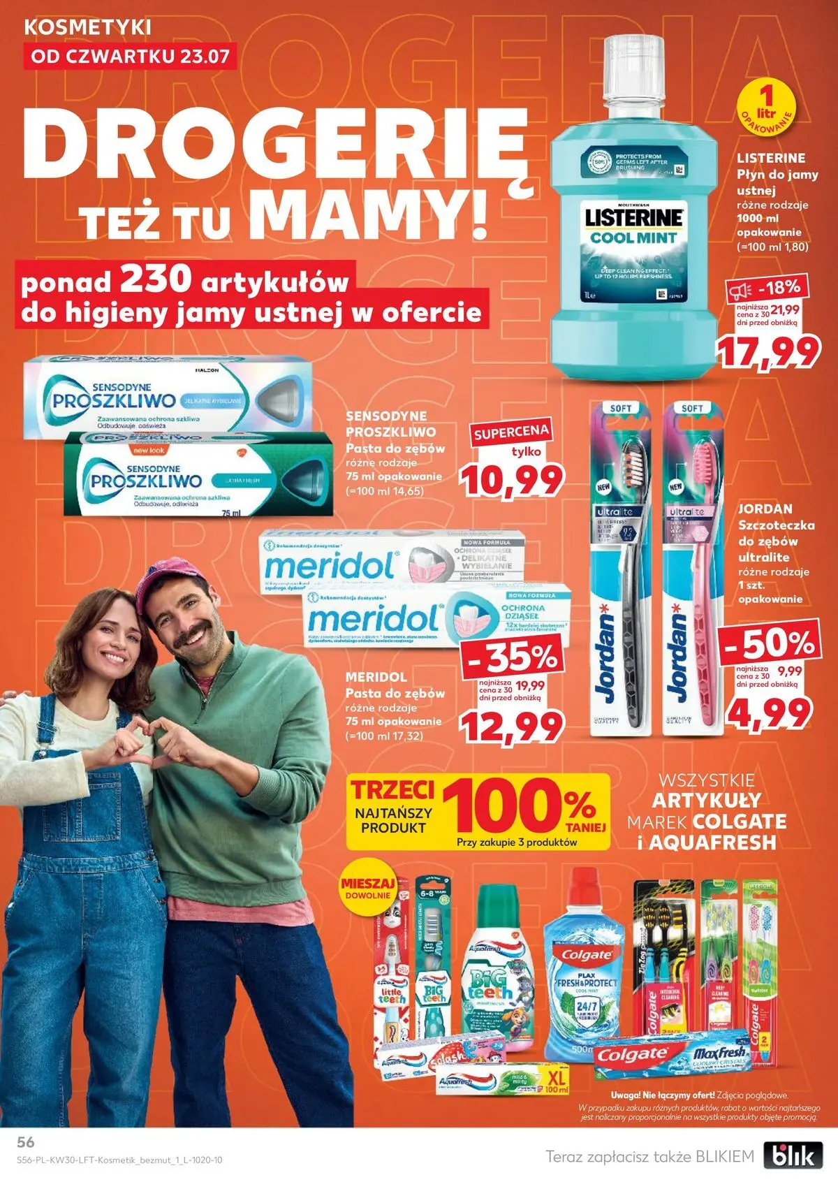 Kaufland gazetka od 23.07.2026 - od jutra PDF | Strona: 56 | Produkty: Kosmetyki, Pasta do zębów, Szczoteczka do zębów