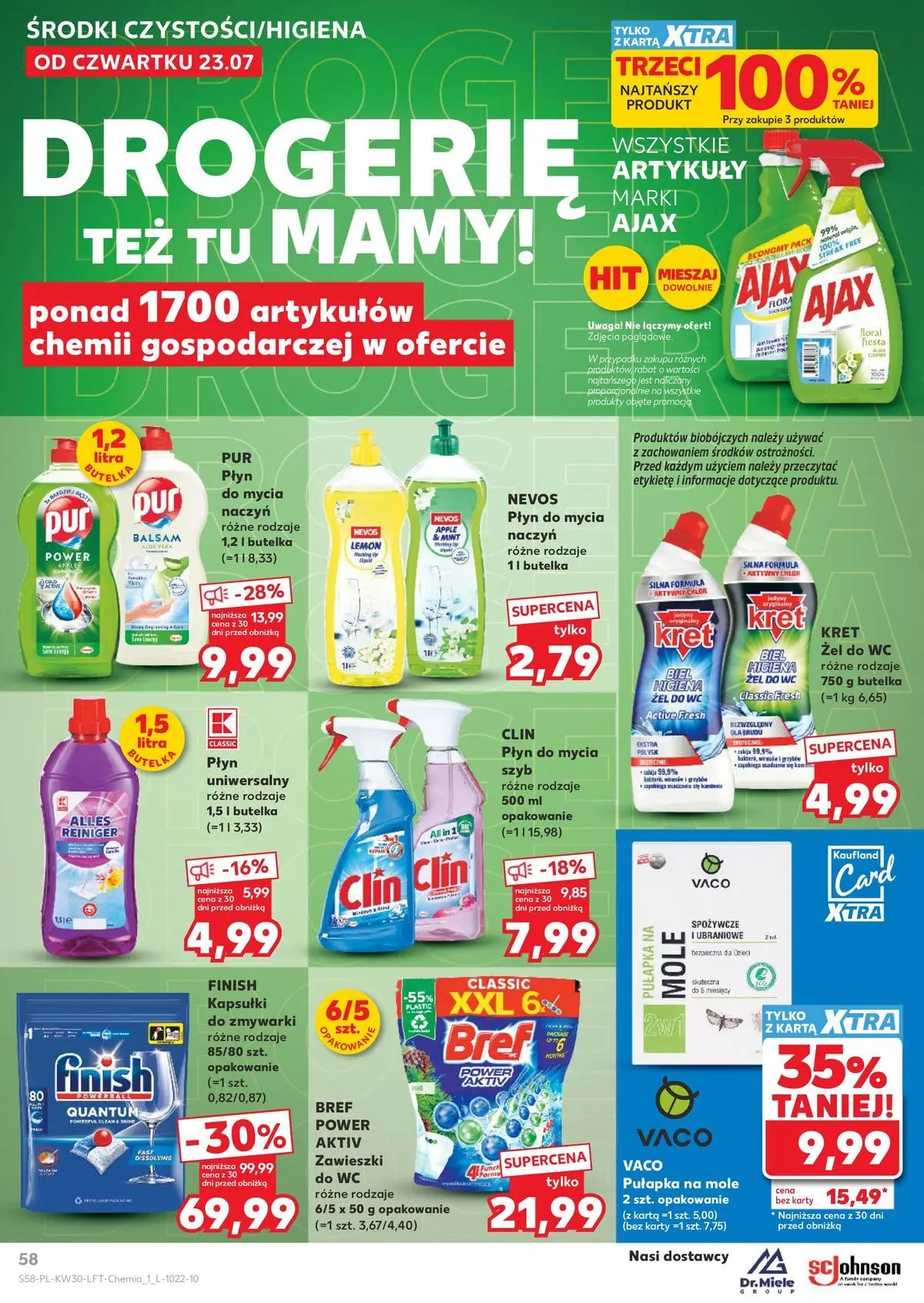 Kaufland gazetka od 23.07.2026 - od jutra PDF | Strona: 58 | Produkty: Karta, Płyn do mycia szyb, Cleaner, Płyn do mycia naczyń