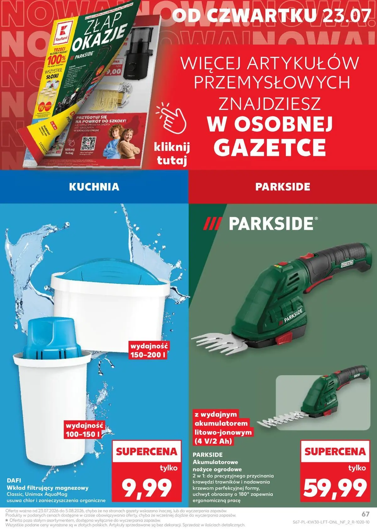 Kaufland gazetka od 23.07.2026 - od jutra PDF | Strona: 67