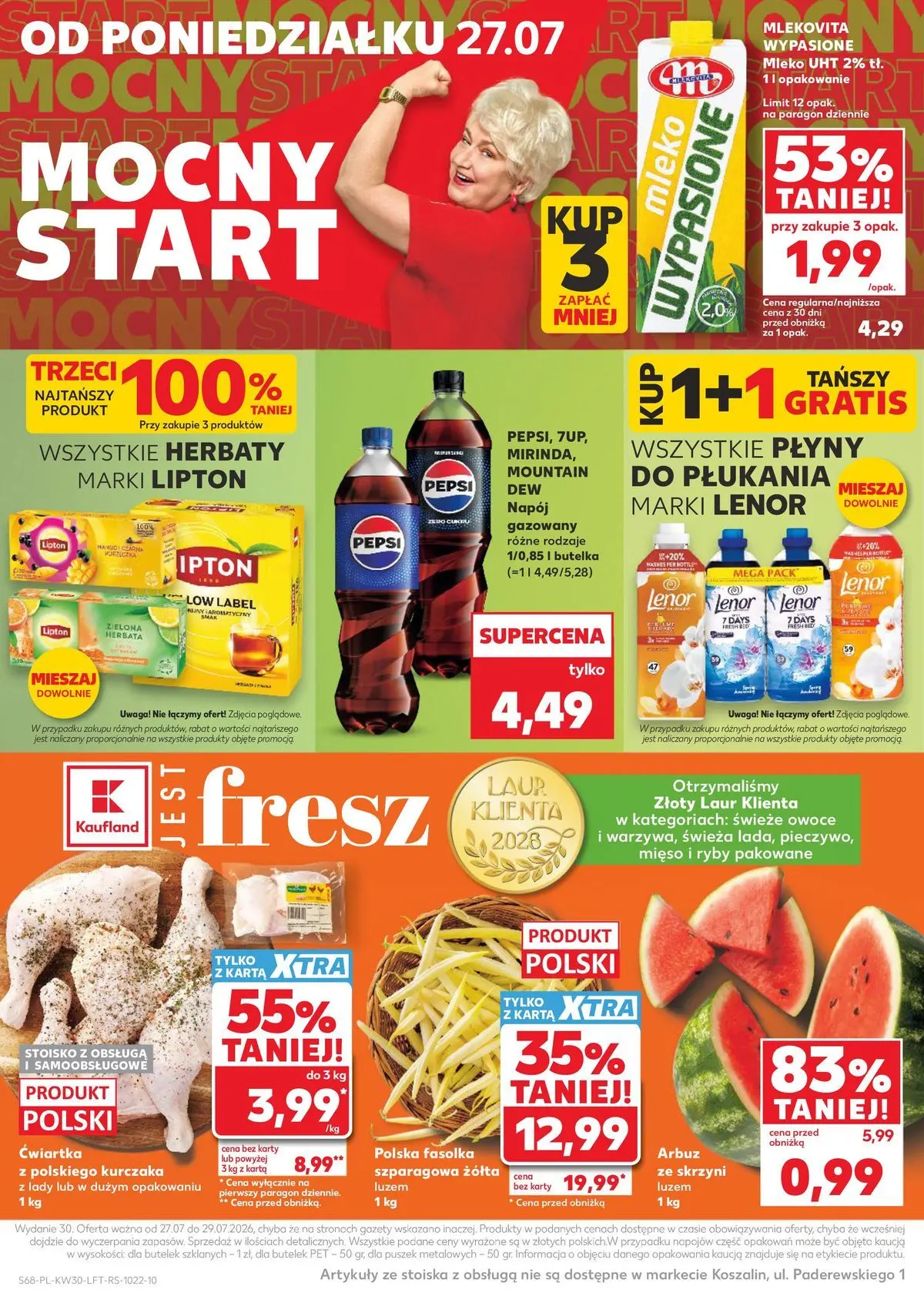 Kaufland gazetka od 23.07.2026 - od jutra PDF | Strona: 68 | Produkty: Mleko, Fasolka szparagowa, Ryby, Herbata