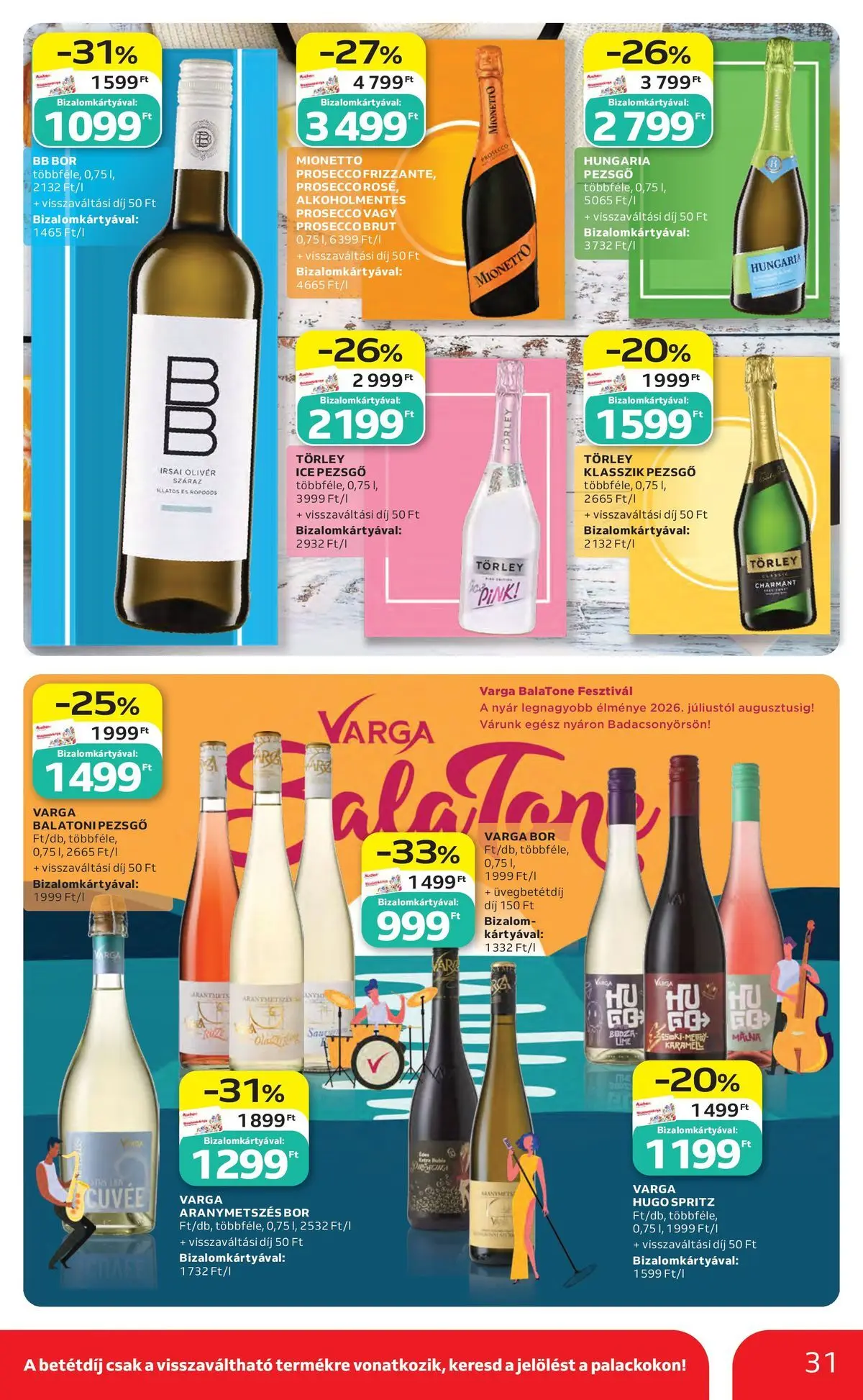 Auchan akciós újság Miskolc - 2026.07.23. -tól/töl > akció, lapozható szórólap 🛍️ | Oldal: 31 | Termékek: Málna, Pezsgő, Bor