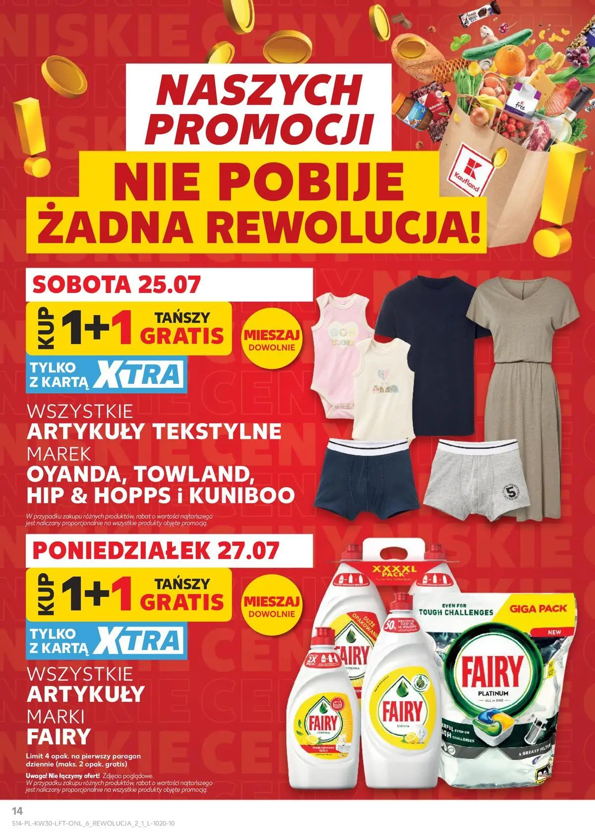 Kaufland gazetka od 23.07.2026 - od jutra PDF | Strona: 14 | Produkty: Karta, Fairy platinum, Fairy, Detergent