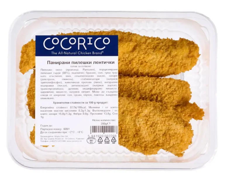 Coco Rico Панирани пилешки лентички 200 г