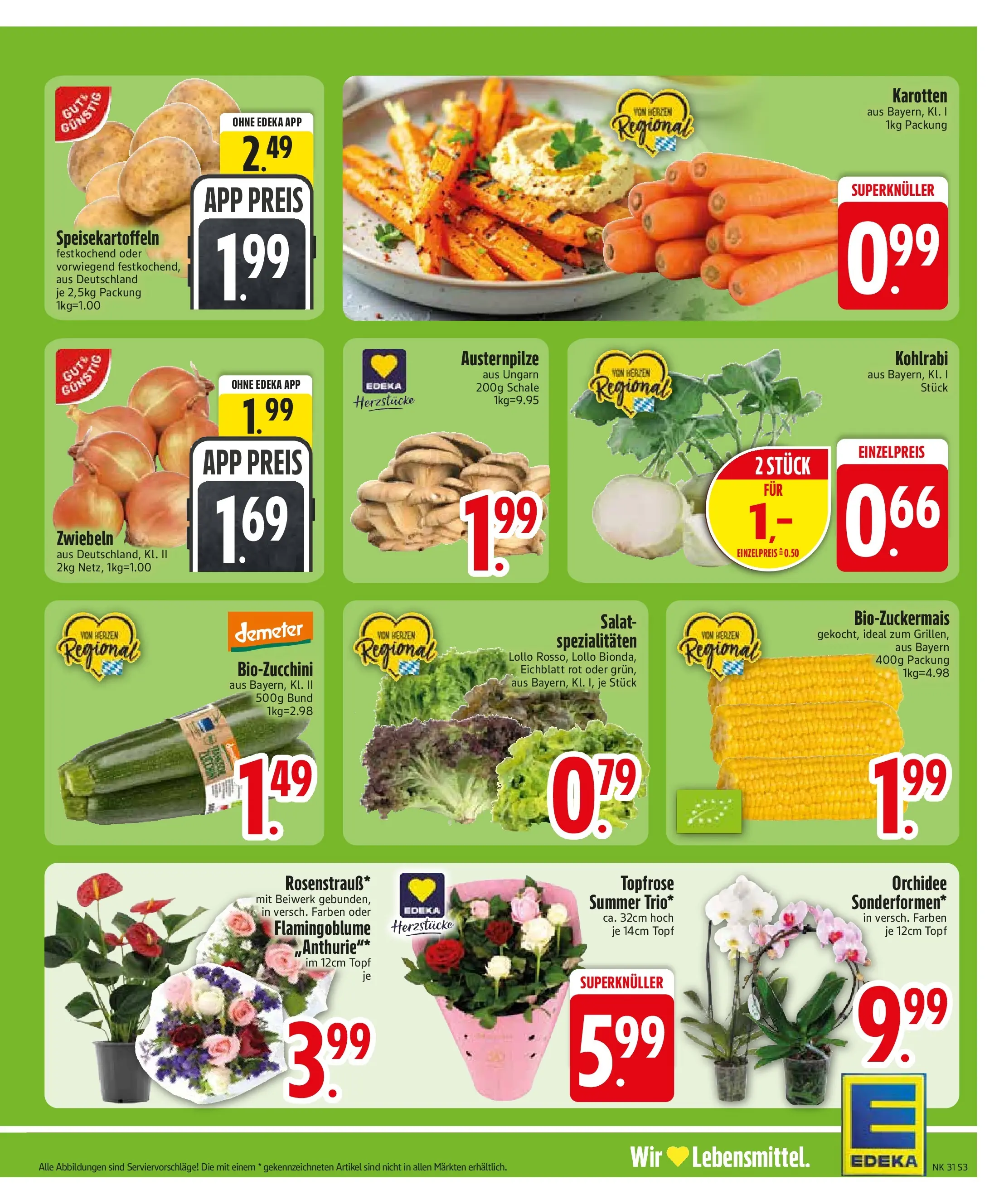 Edeka prospekt Sauerlach (ab 27.07.2026) » Angebote Online | Seite: 5 | Produkte: Orchidee, Kohlrabi, Zwiebeln, Salat