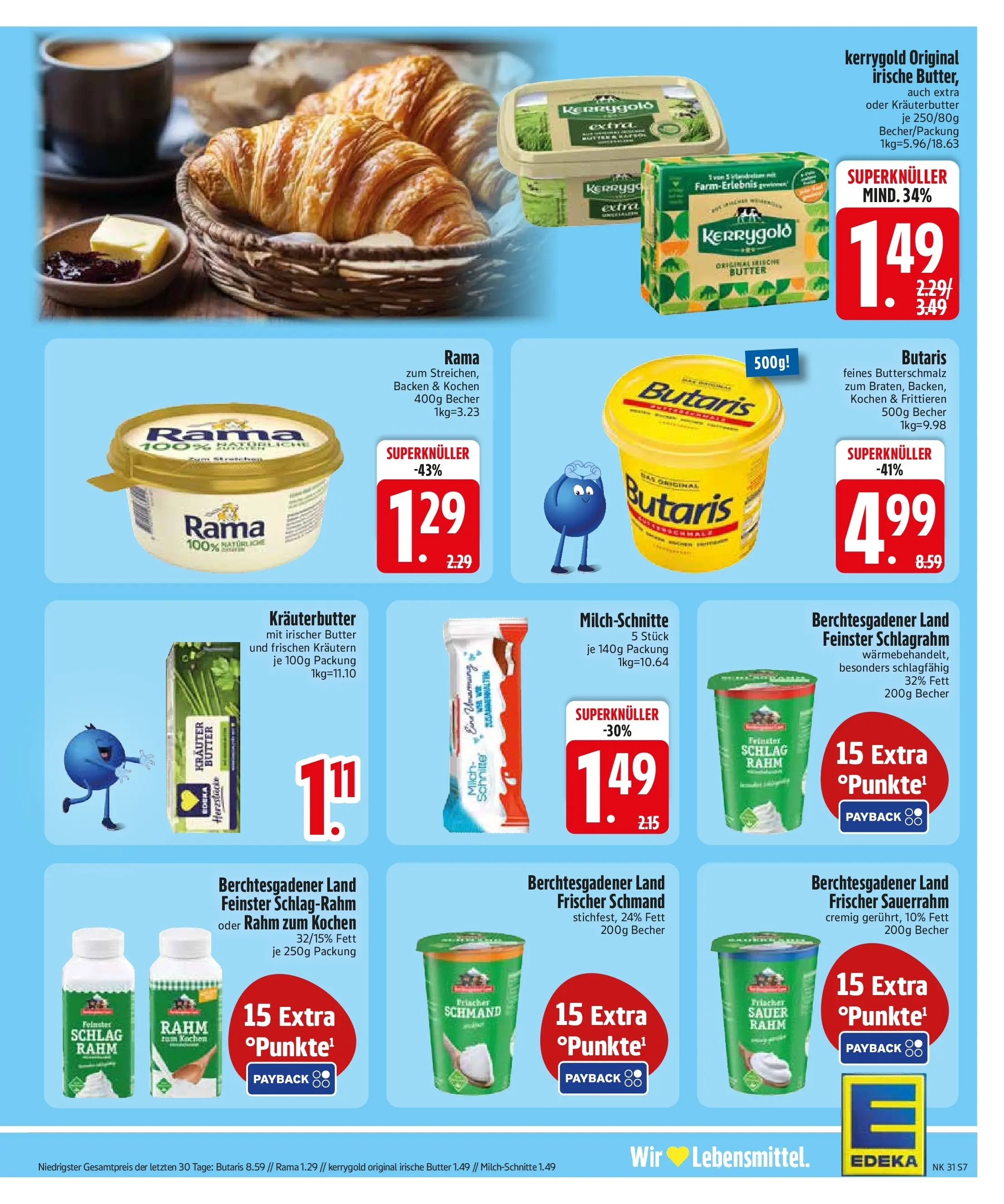 Edeka prospekt Sauerlach (ab 27.07.2026) » Angebote Online | Seite: 9 | Produkte: Rama, Milch, Kräuterbutter, Sauerrahm
